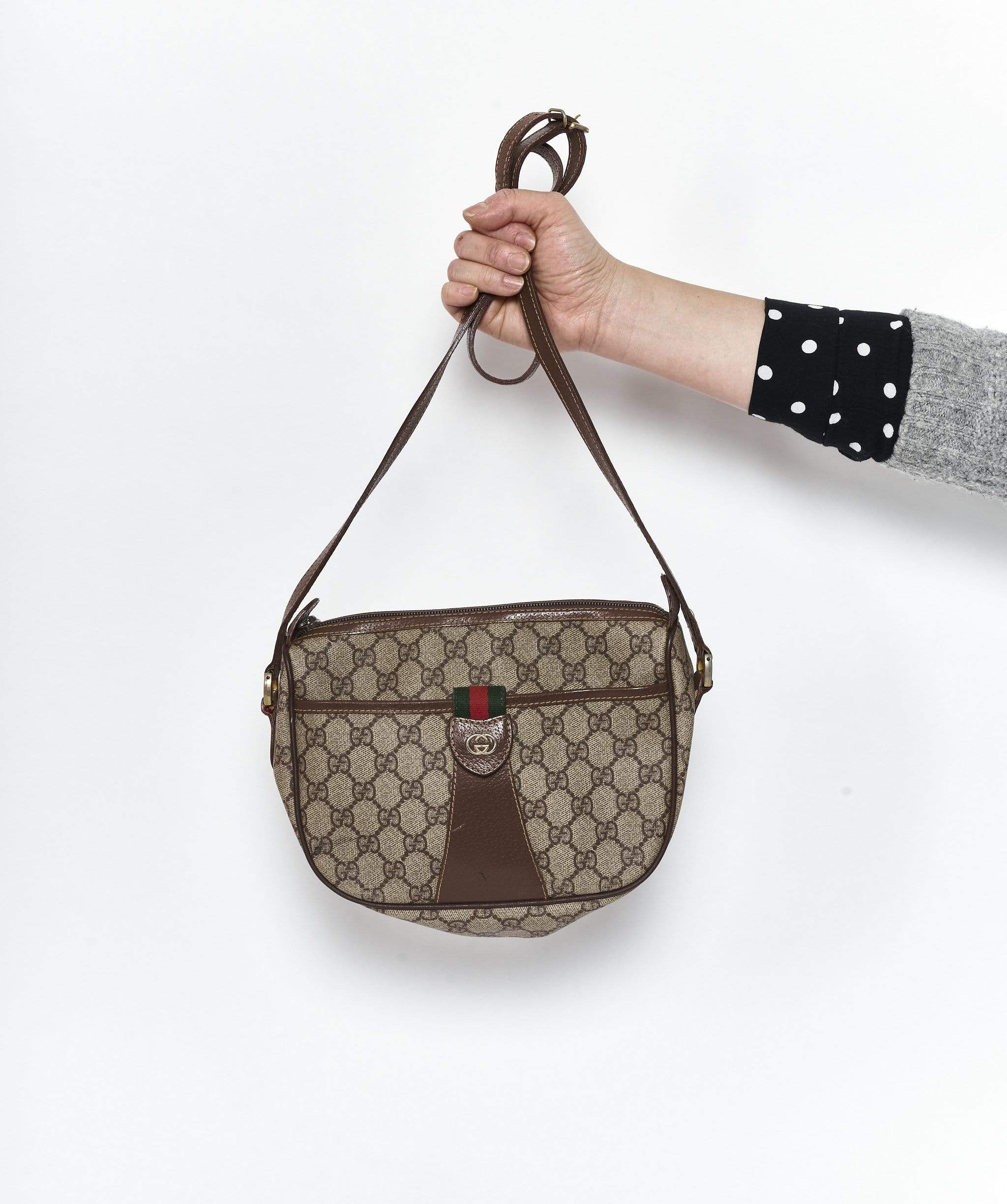 Gucci GUCCI Web Supreme GG Canvas Shoulder Bag