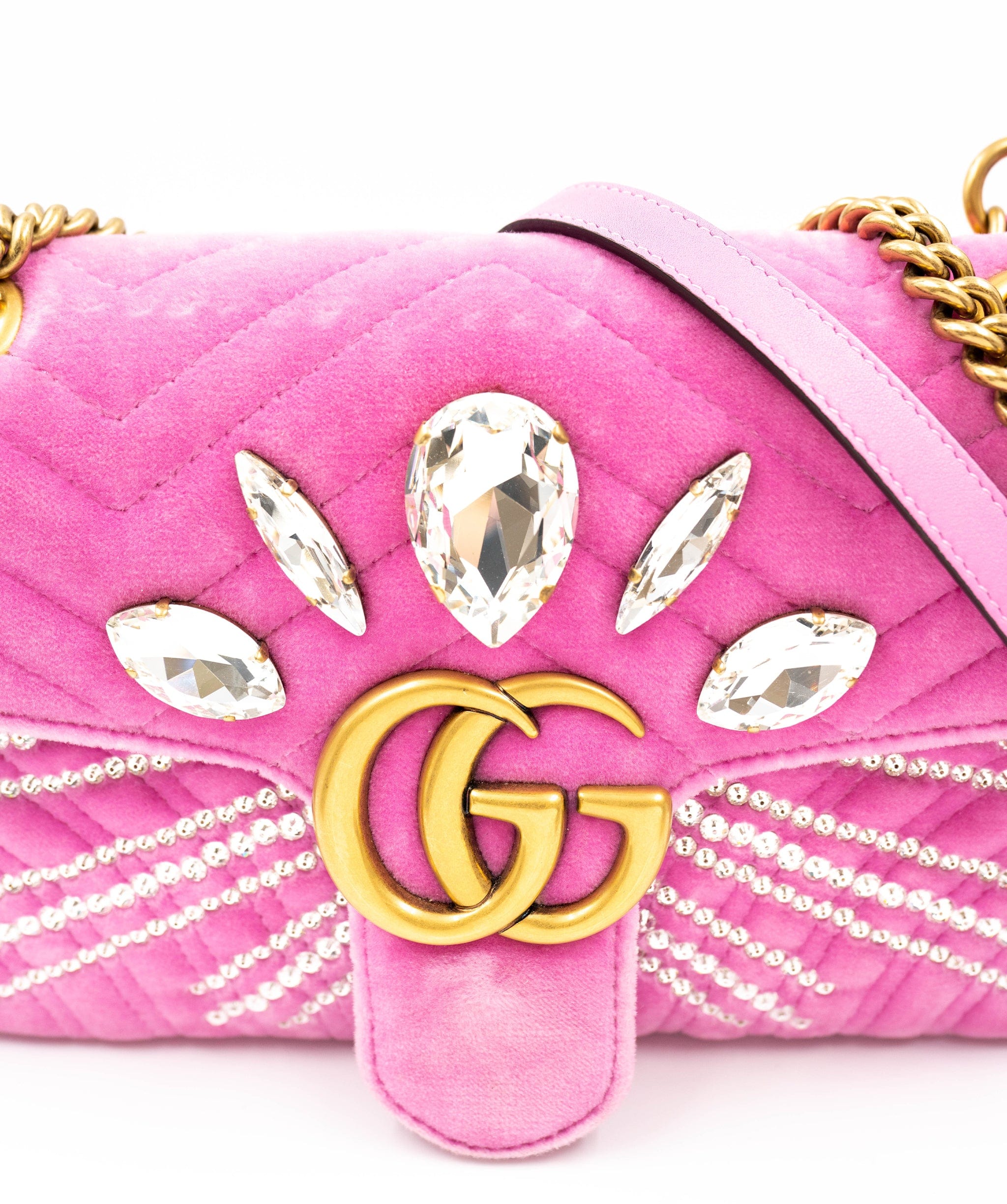 Gucci Pink Gucci Marmont embellished bag AGL2336