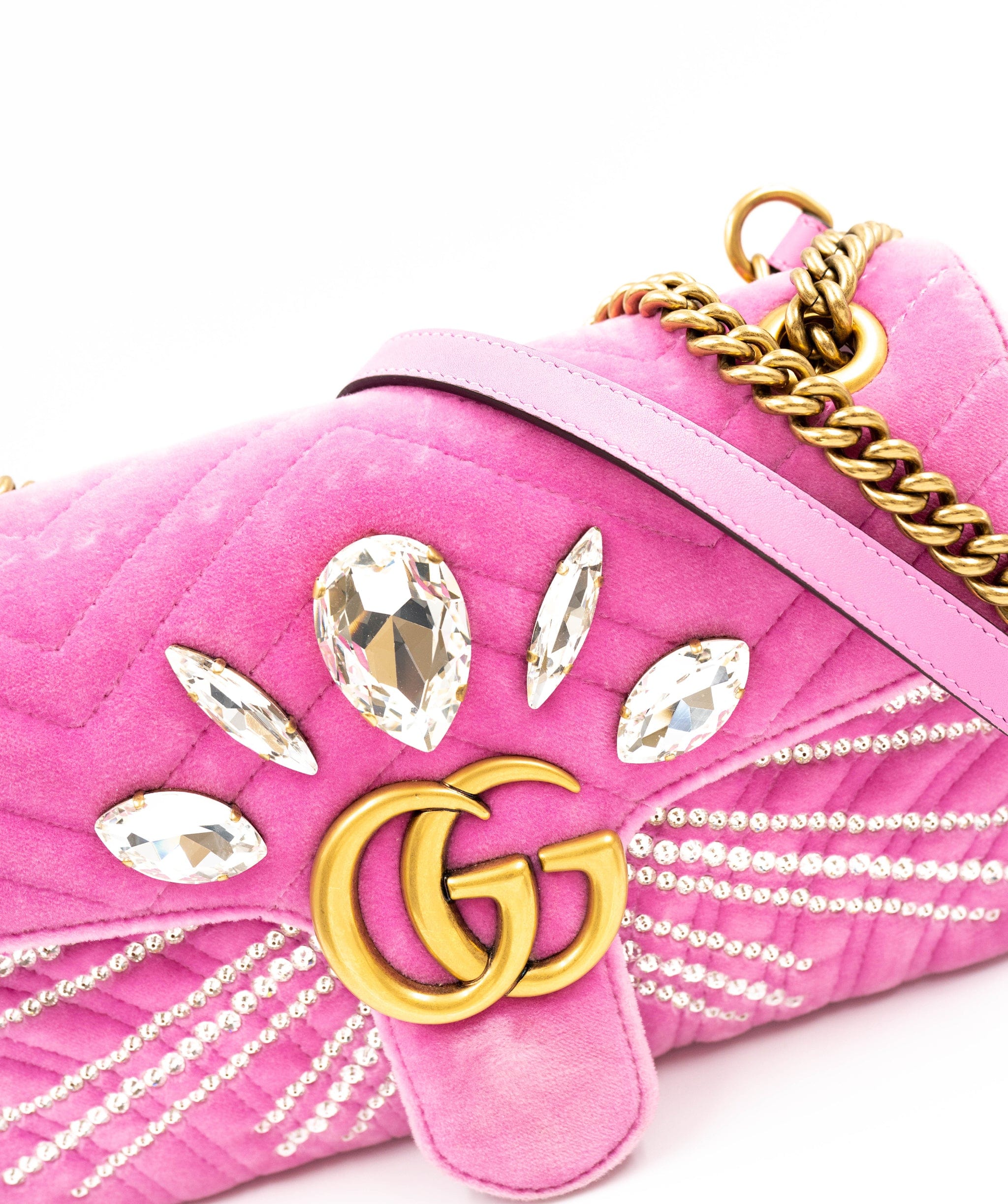 Gucci Pink Gucci Marmont embellished bag AGL2336