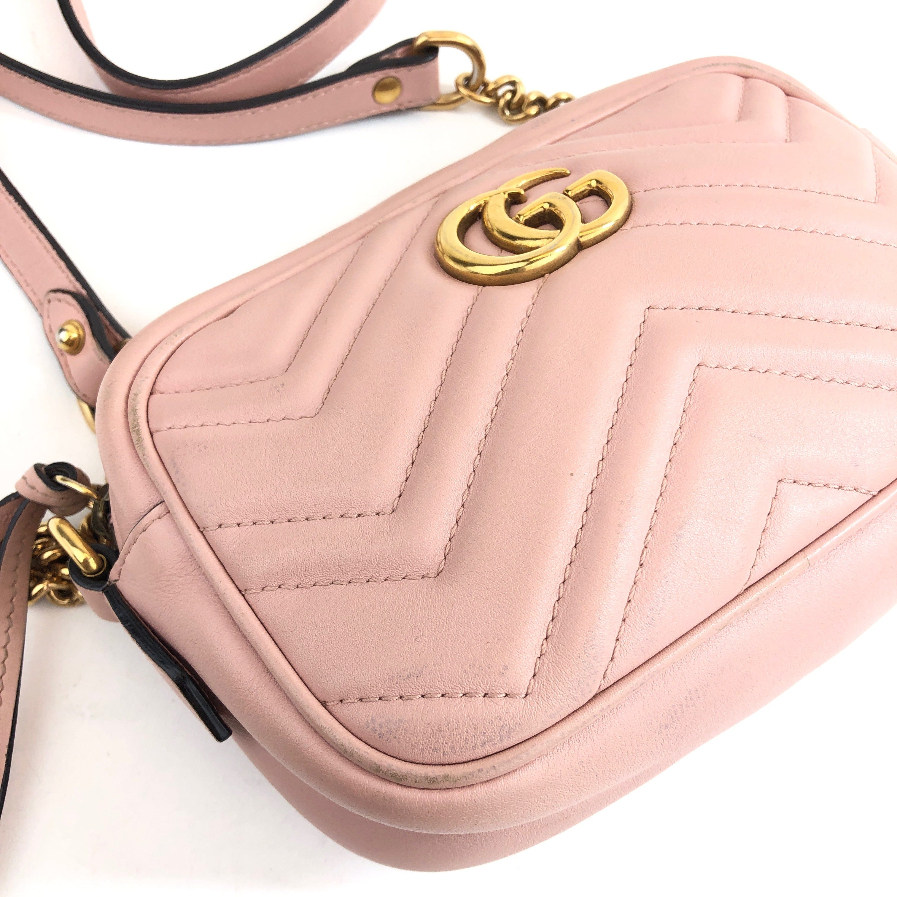 Gucci Pink Mini Gucci Marmont Shoulder Bag PXL2359