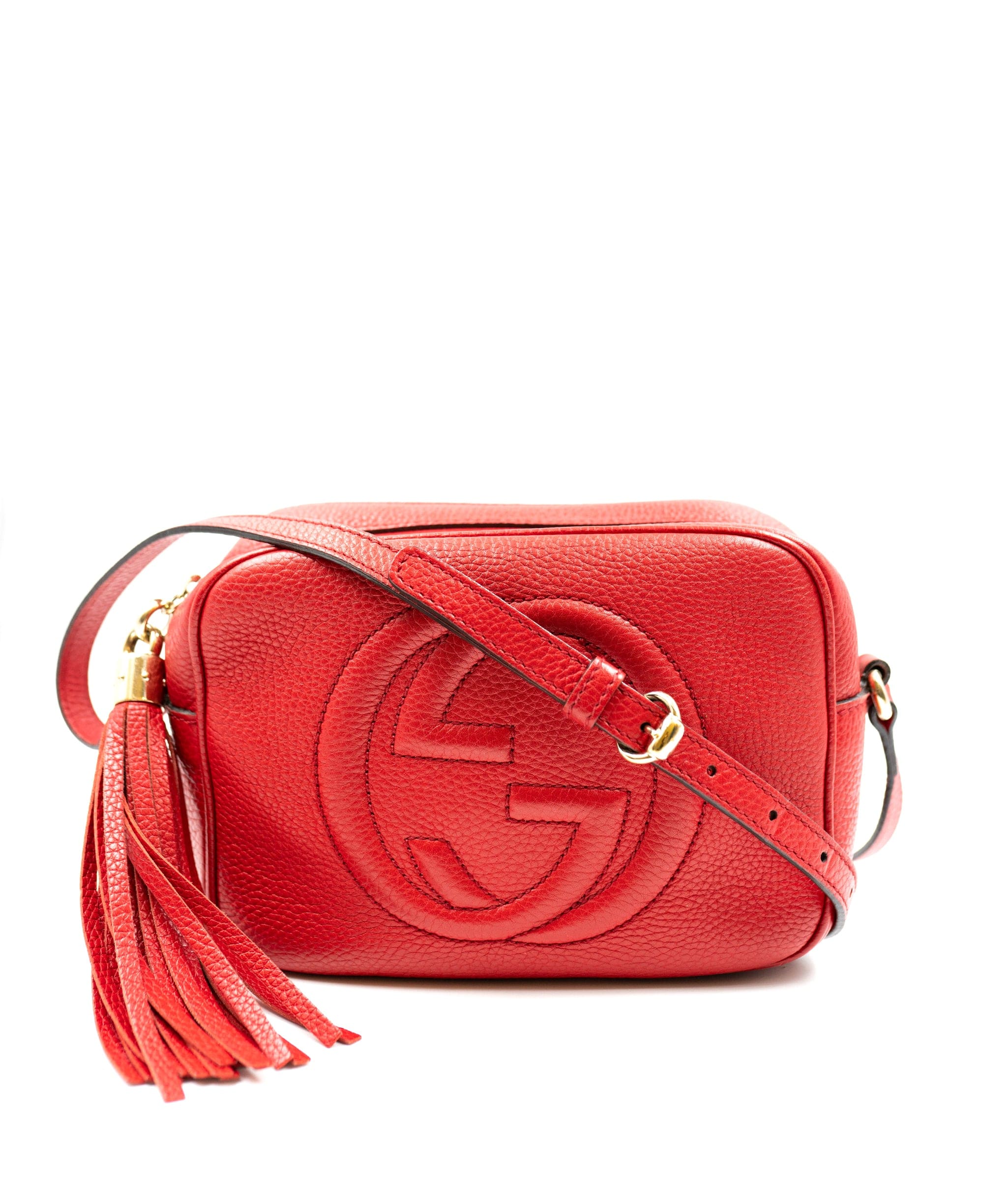 Gucci Red Gucci Soho camera bag with GG logo on the front - AGL2121