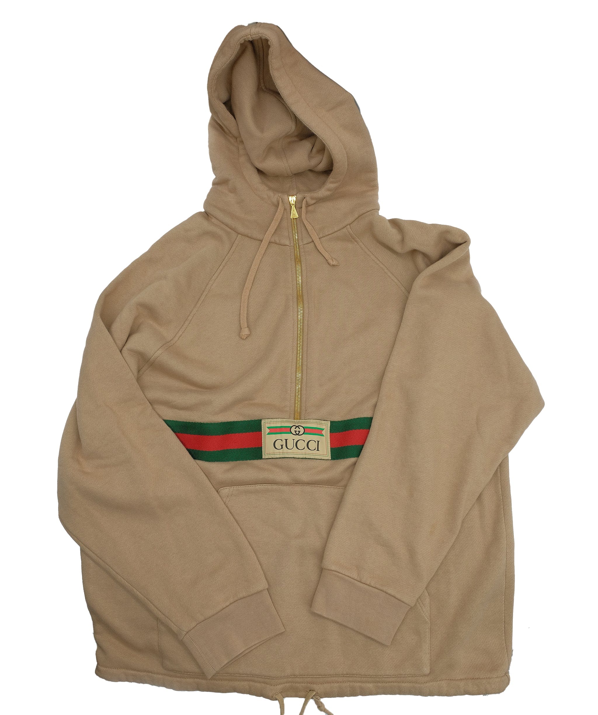 Gucci Gucci Camel Web-detail Hoodie M RJC1927