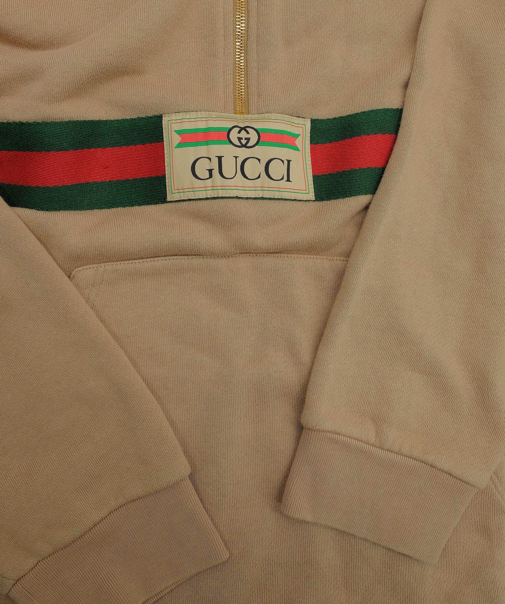 Gucci Gucci Camel Web-detail Hoodie M RJC1927