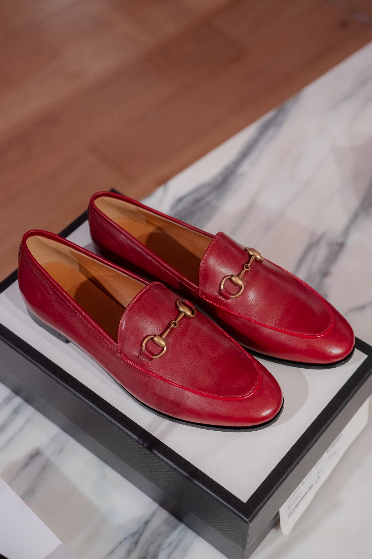 Gucci Gucci Jordaan Burgundy Loafers 37.5EU RJL1342