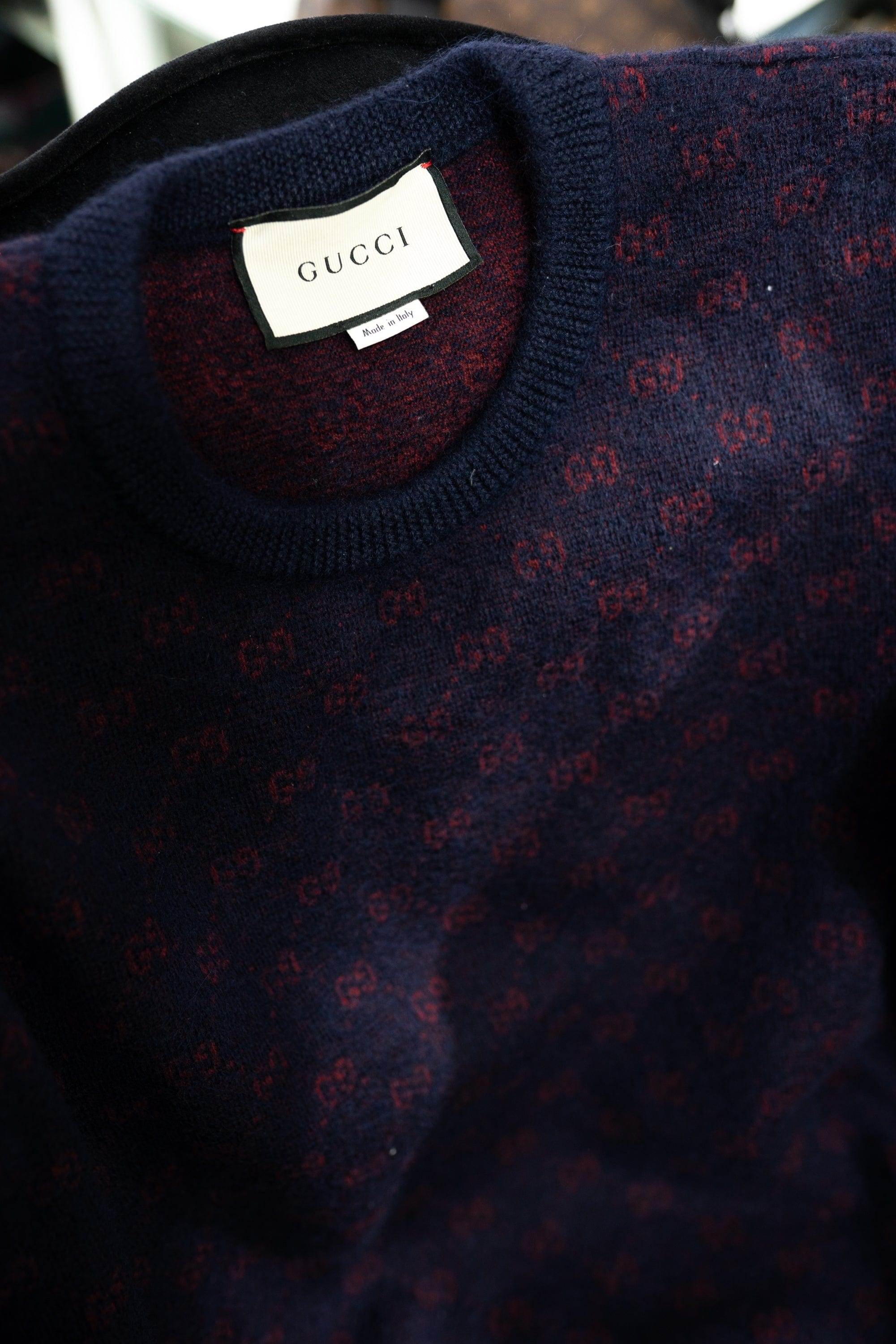 Gucci Gucci Monogram navy and burgundy with beige trim - AWL2786