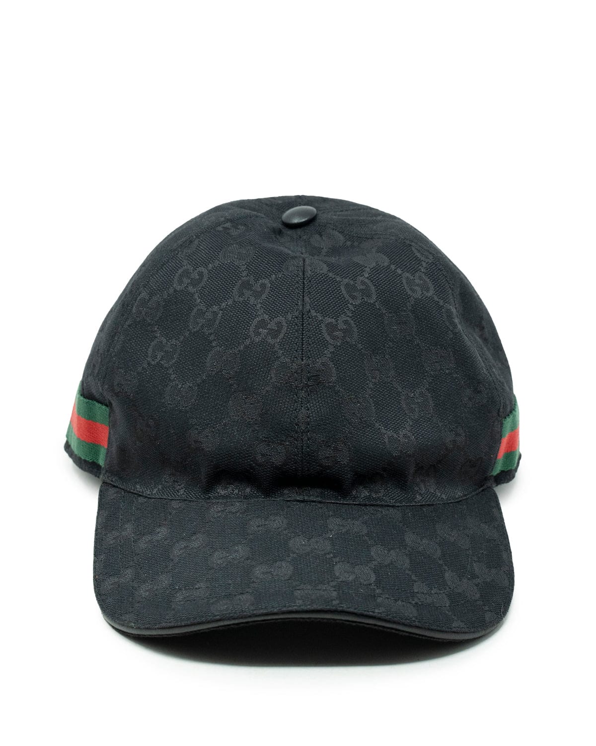 Gucci GUCCI Web Sherry Line GG Canvas Cap in Black, Red and Green - AWL3184