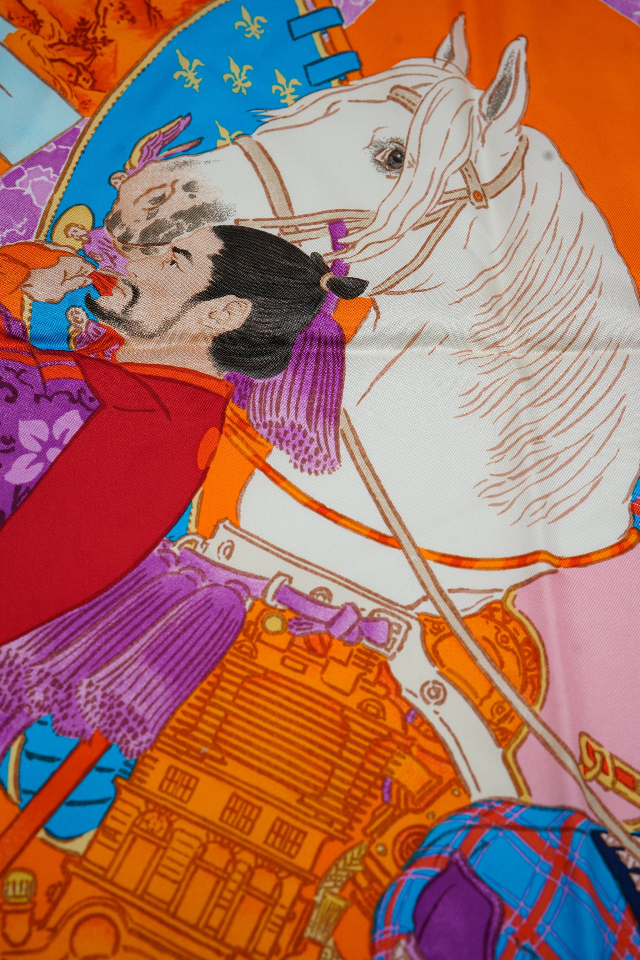 Herm�s Hermes scarf Les artisans d’hermes orange ASL5523