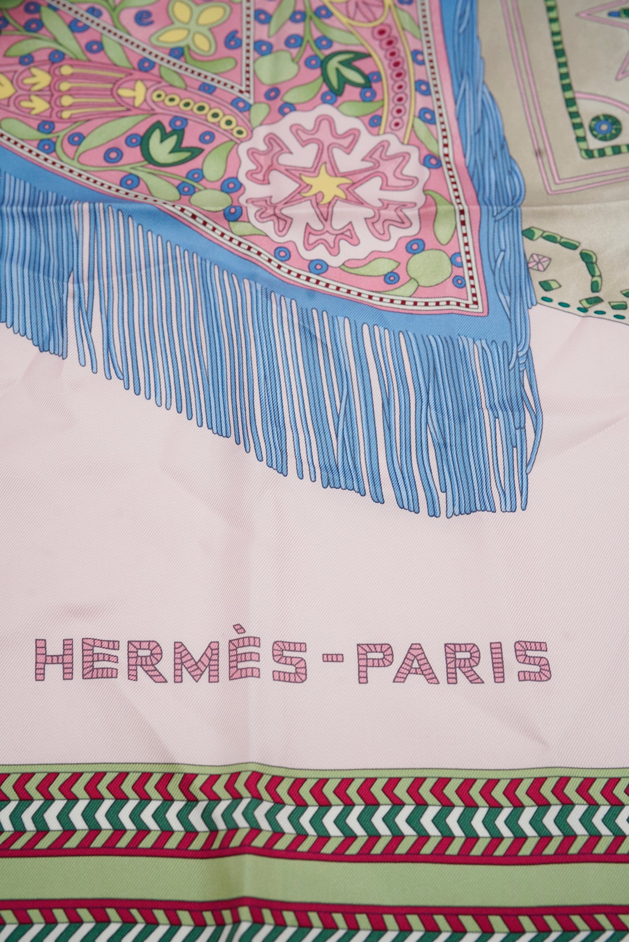 Herm�s Hermes scarf Selle des steppes pink ASL5522