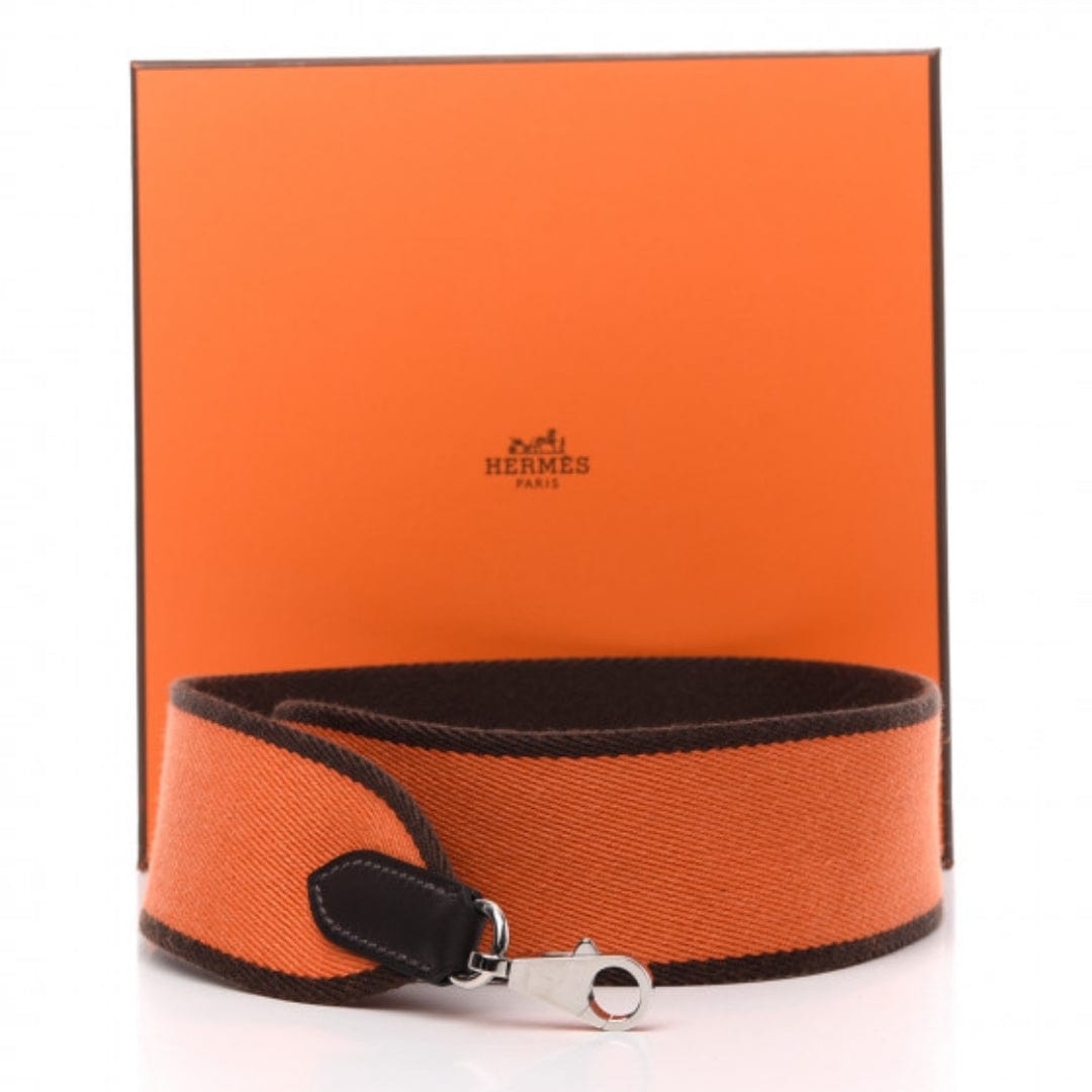 Hermès Hermes Amazon Strap - Ebene / Orange 80cm PHW SKL1135