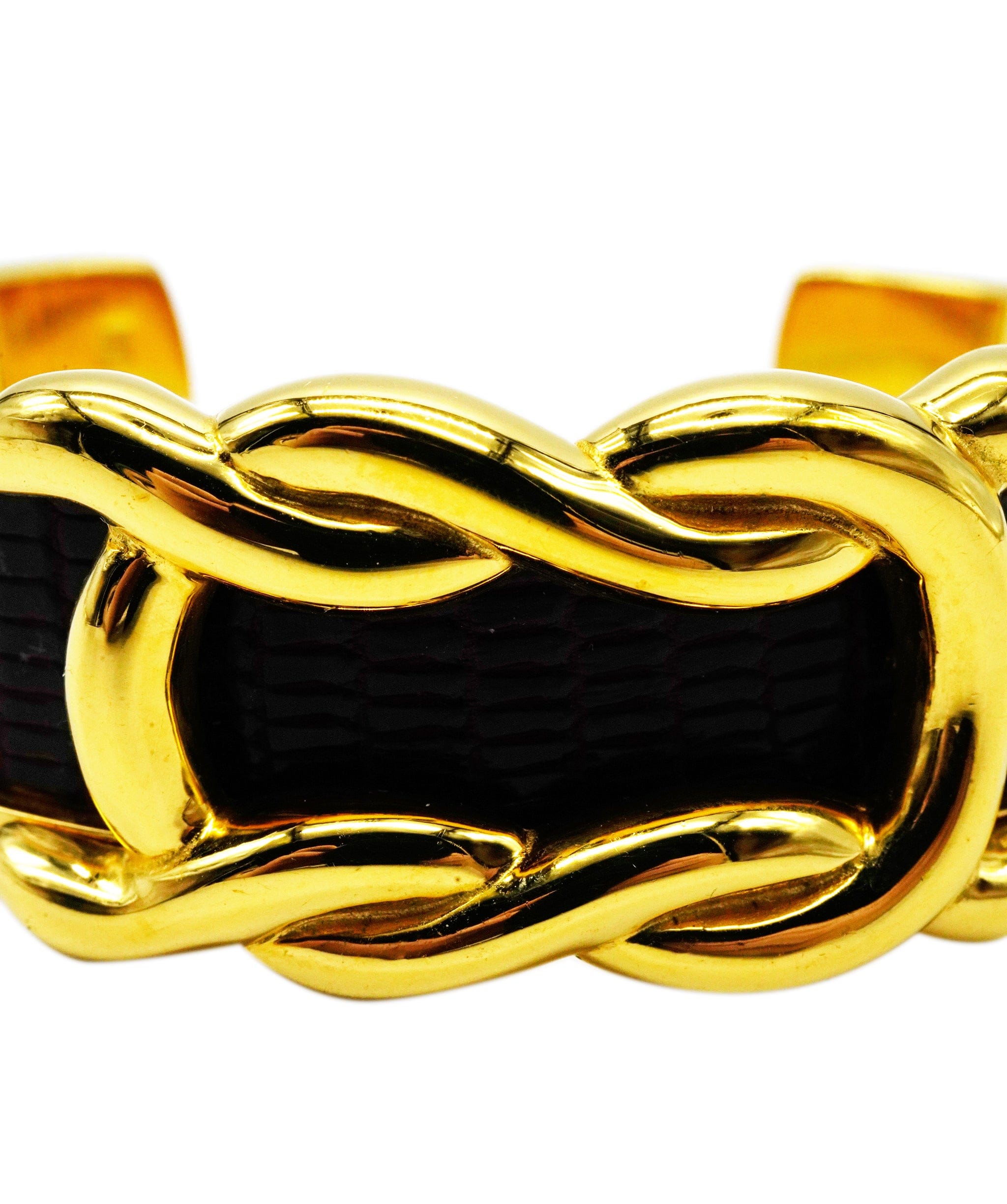 Hermès Hermès Burgundy/Gold Knot Cuff Bracelet AAV1348 - AWC2134