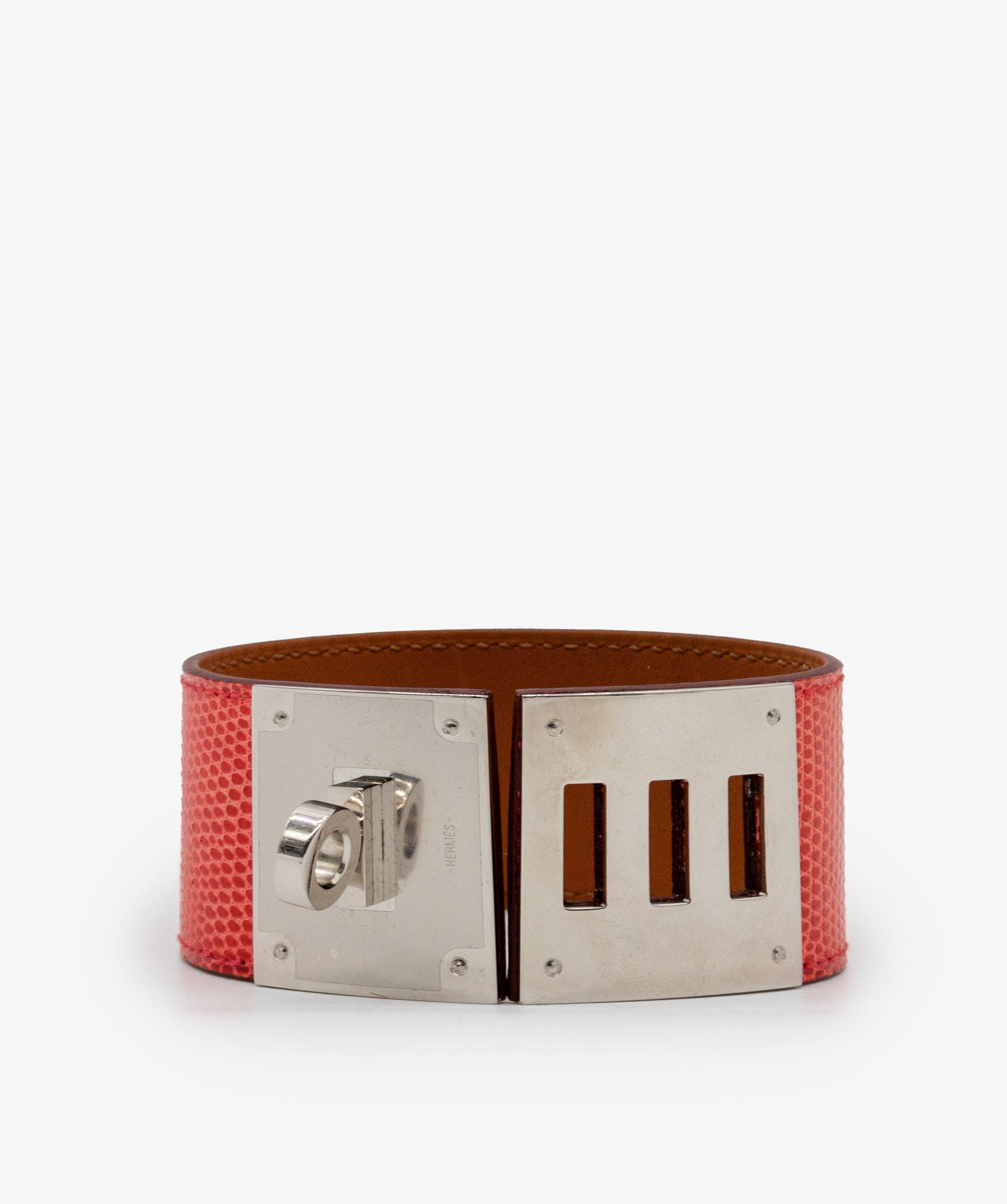 Hermès Hermes CDC Lizard Pink Bracelet RJL1287