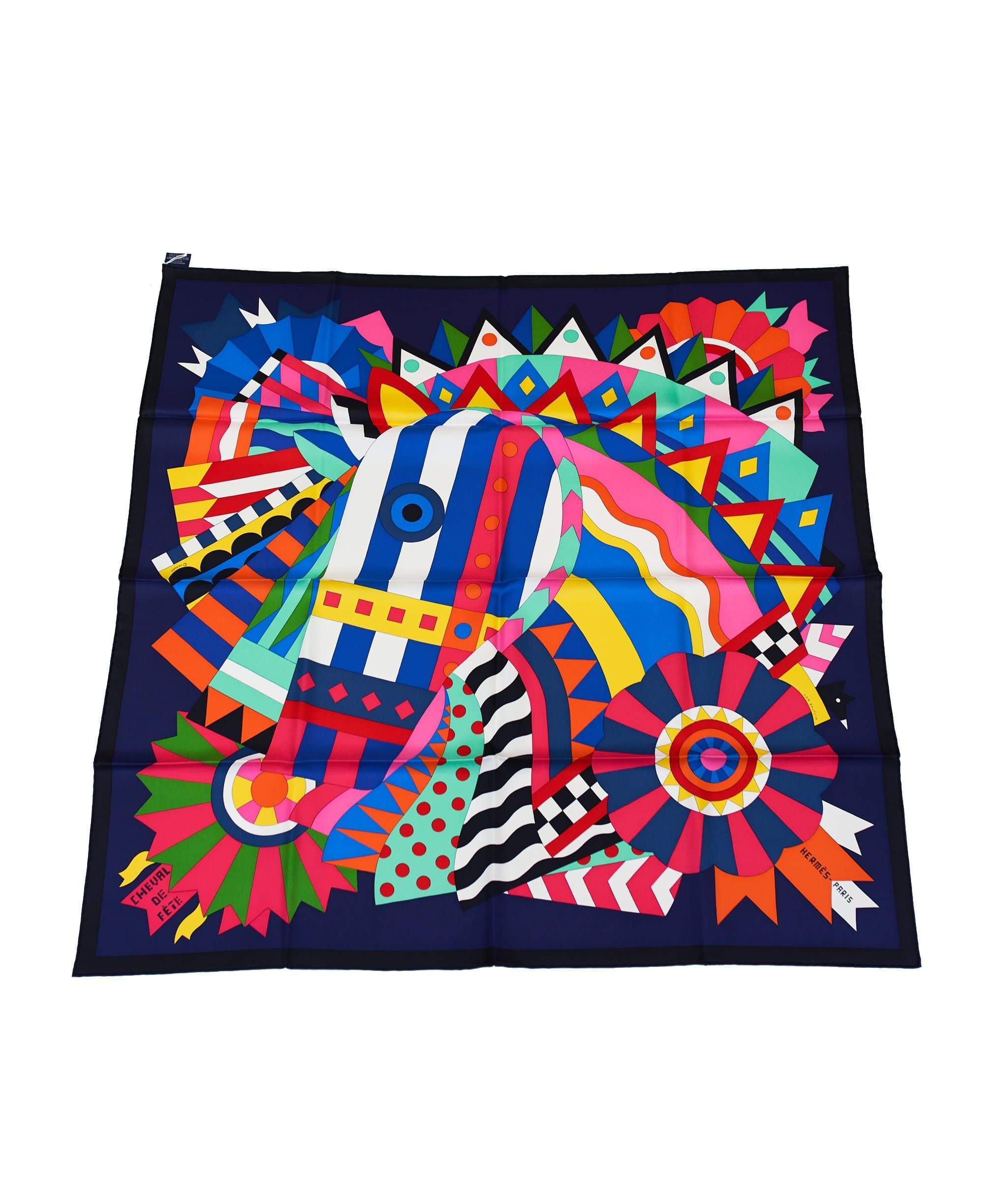 Hermès Hermes Cheval De Fete Scarf Black/Multi