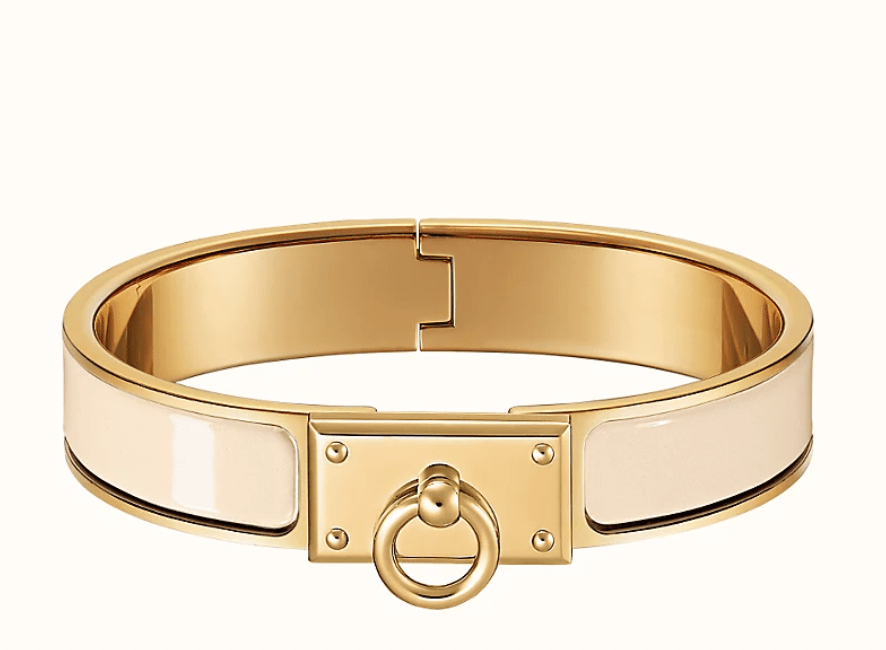 Hermès Hermes Clic Anneau Bracelet - Beige / Nacre Gold PM SKL1113