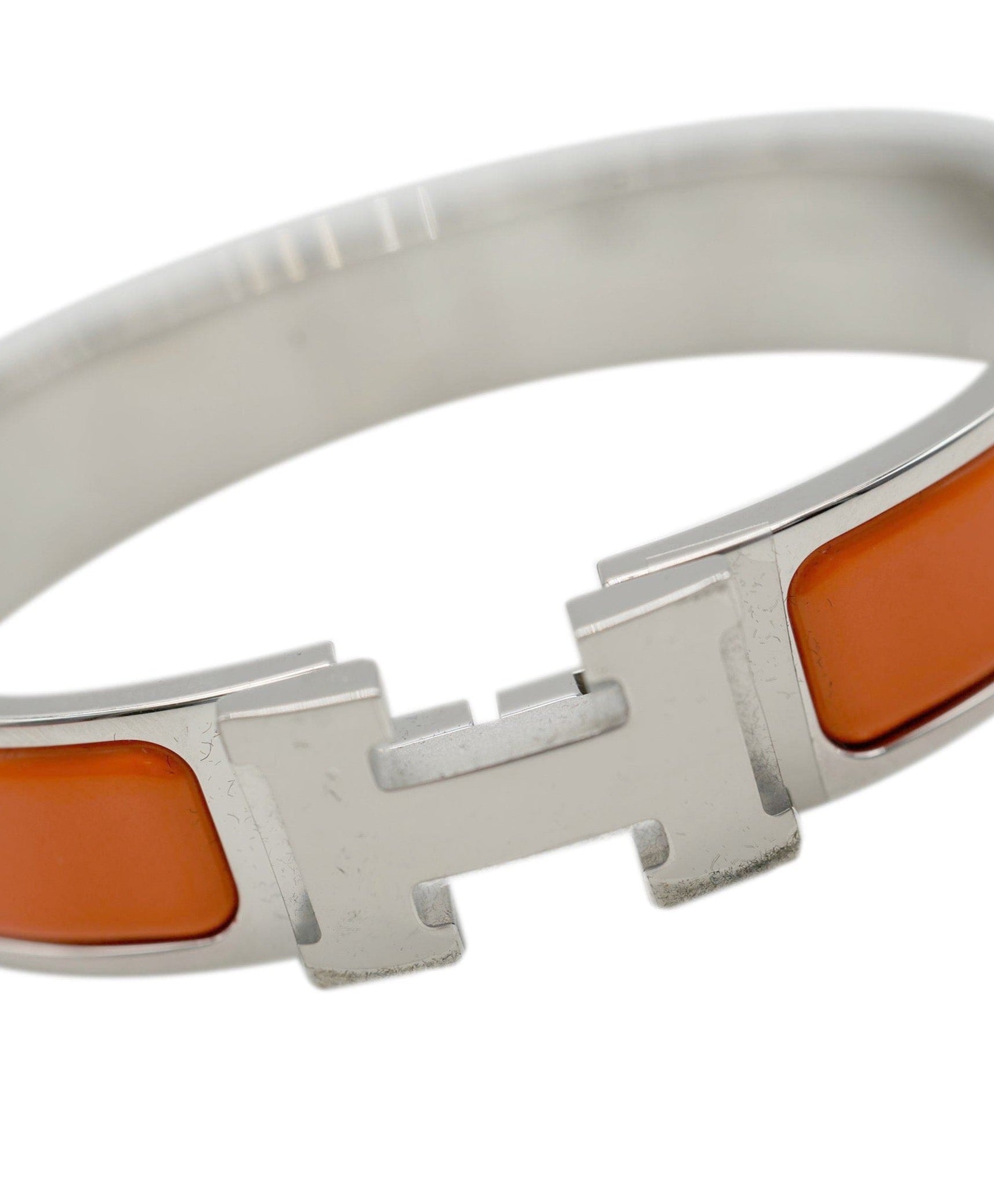 Hermès Hermès Clic Clac Silver  Glace Orange ASL7104