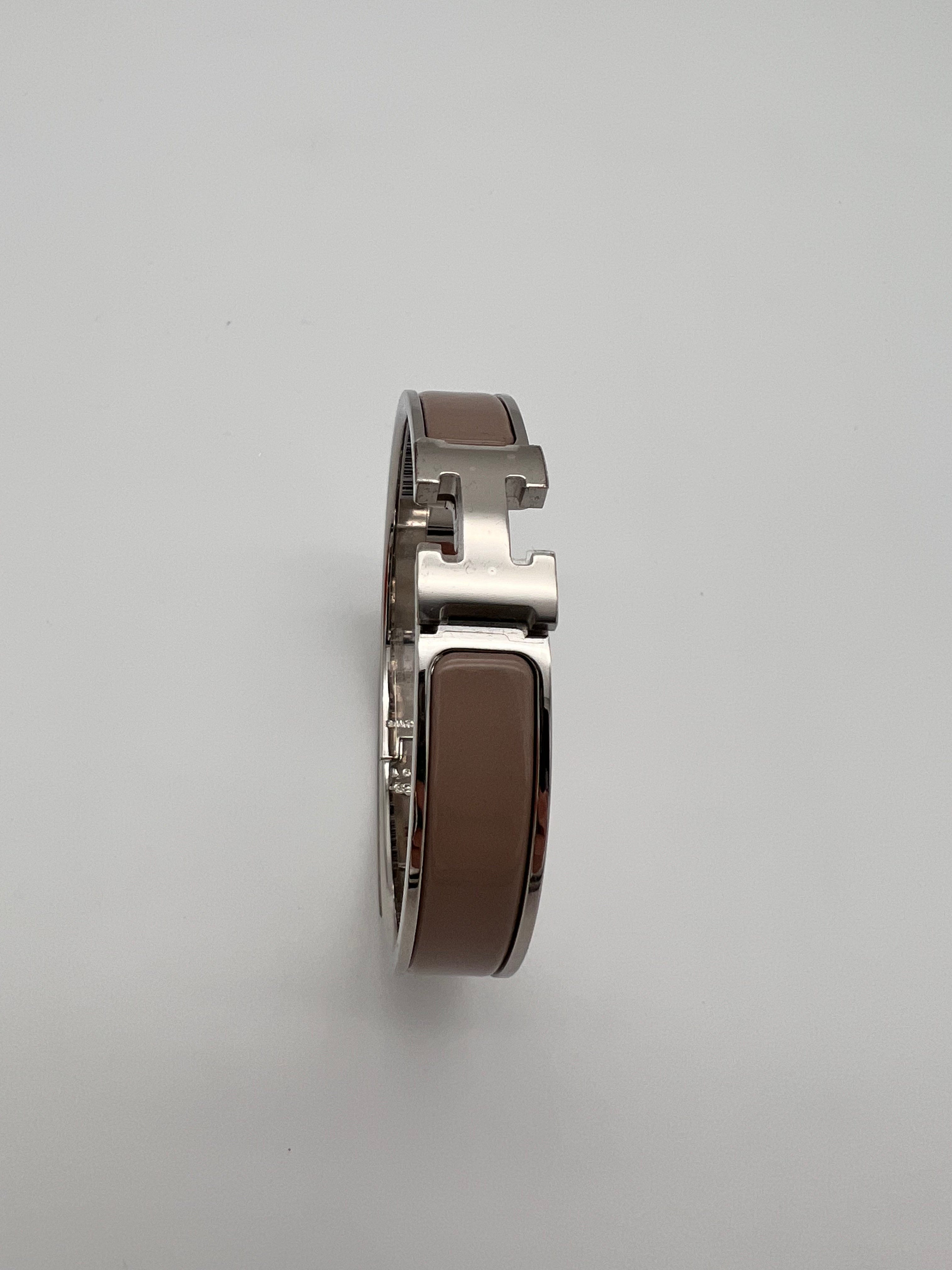 Hermès Hermès Clic Clac Silver GM Marron Glace ASL7103