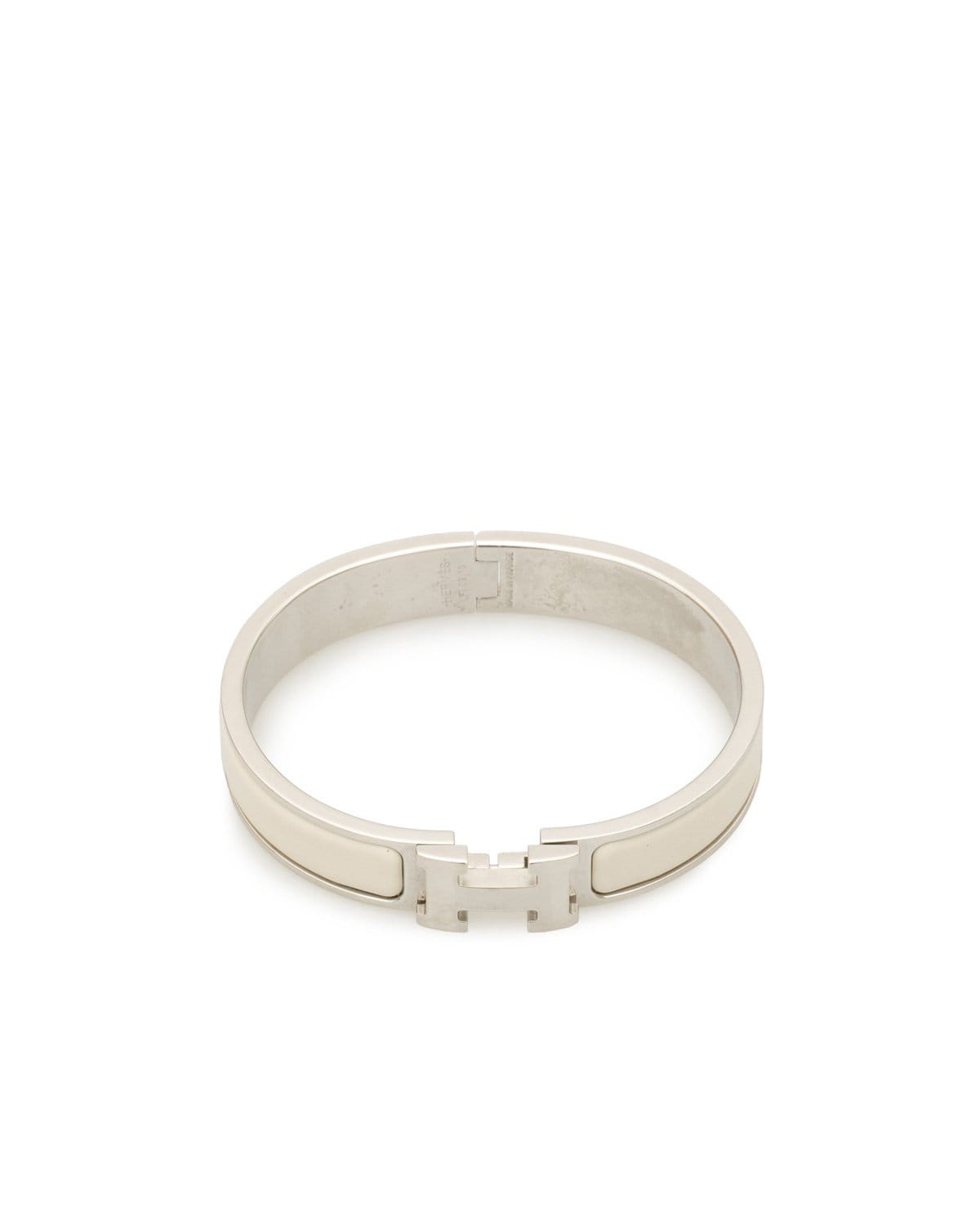 Hermès Hermes Clic H Bracelet in Blanc PHW - AWL2063