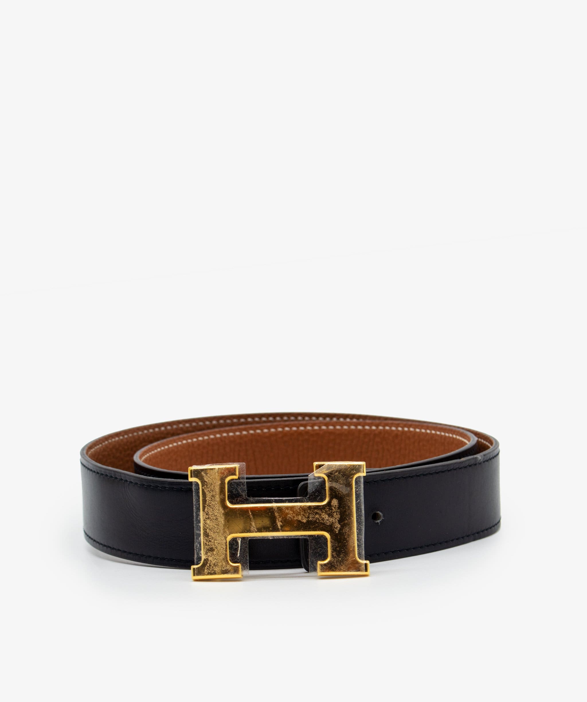 Hermès Hermes Constance Belt Black Gold