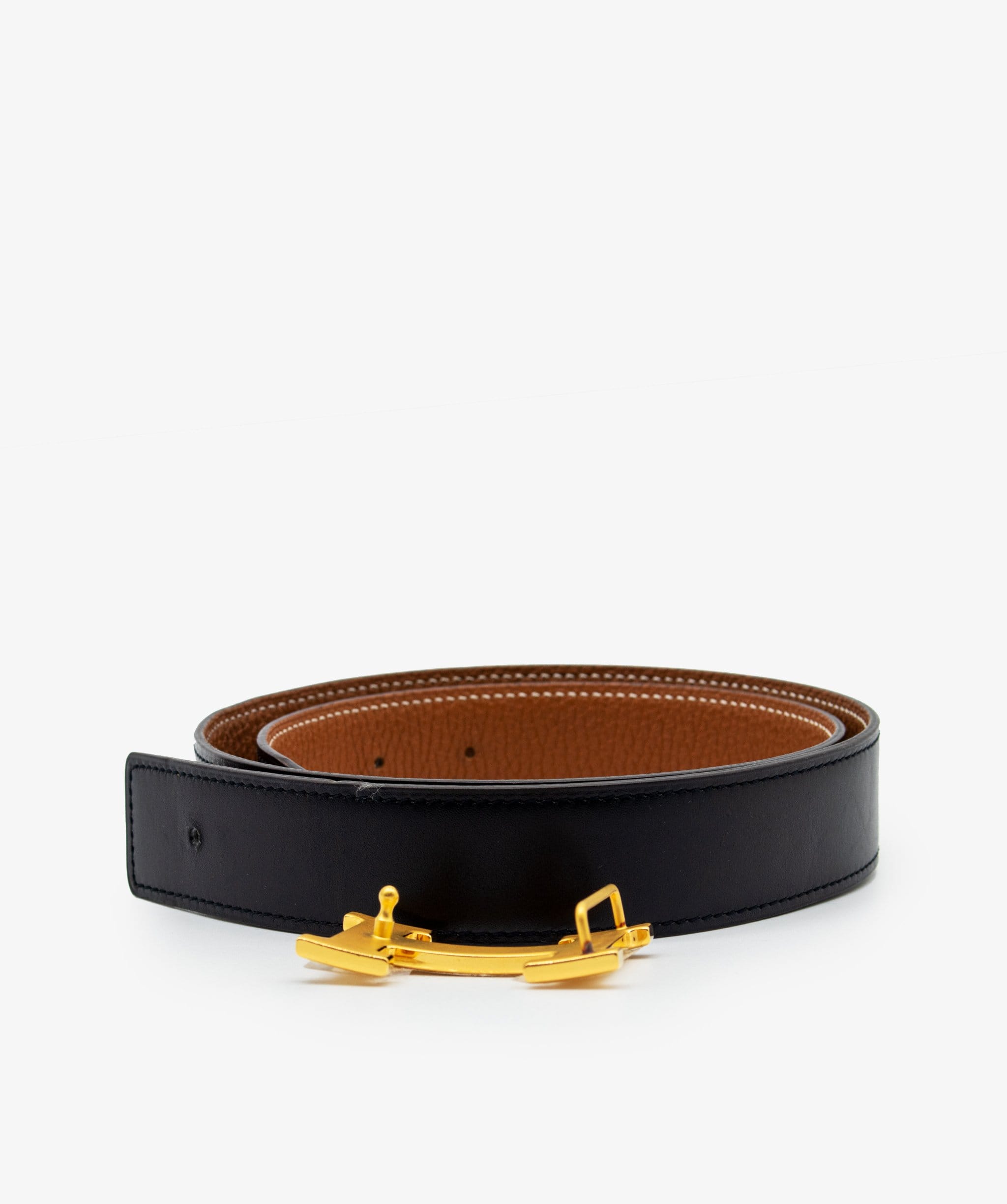 Hermès Hermes Constance Belt Black Gold