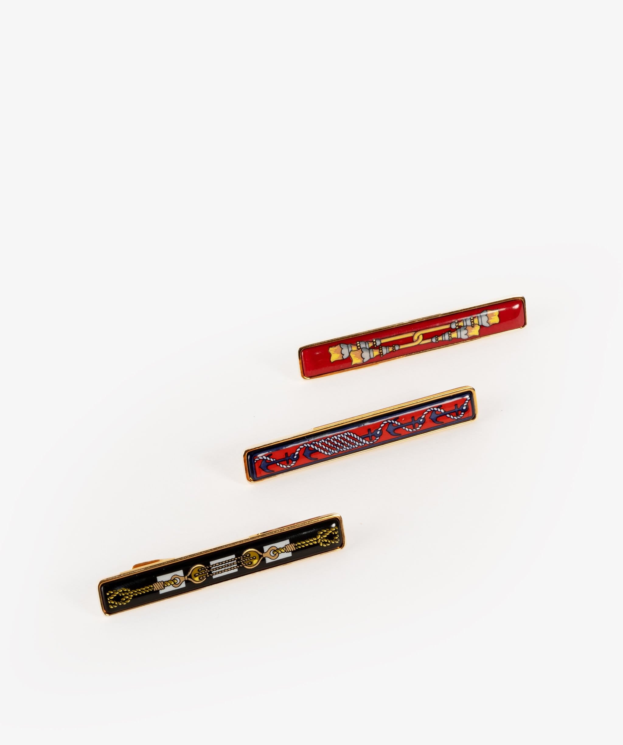 Hermès Hermes Enamel Tie Pin Set of 3