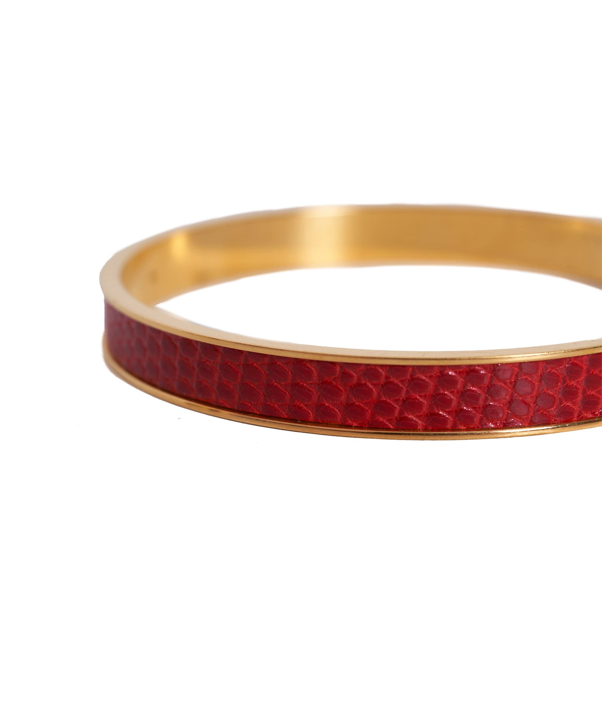 Hermès Hermès Kelly Bangle Red Lizard Skin AWL1116