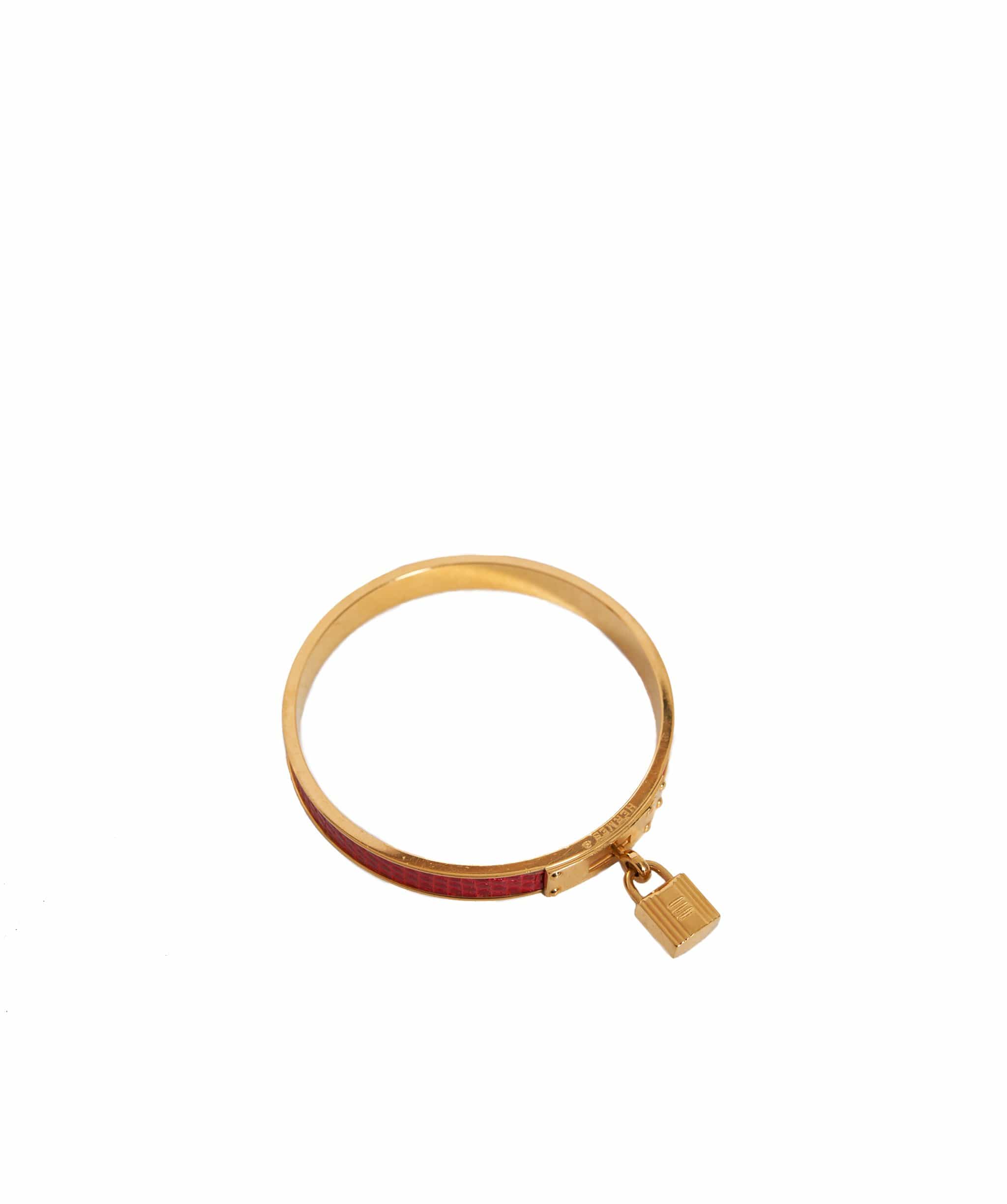 Hermès Hermès Kelly Bangle Red Lizard Skin AWL1116