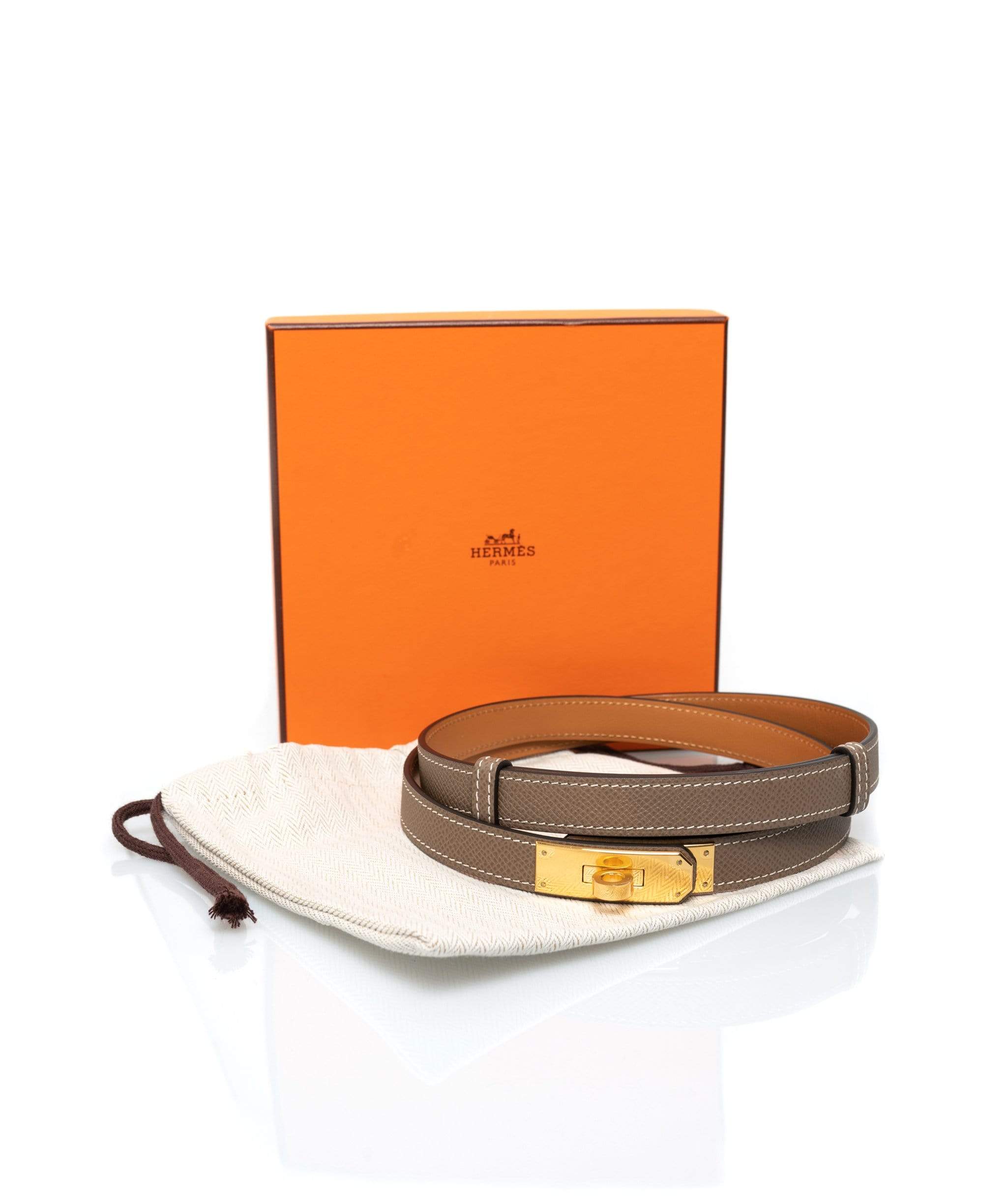 Hermès Hermes Kelly Belt Epsom Etoupe with GHW - ASL1540