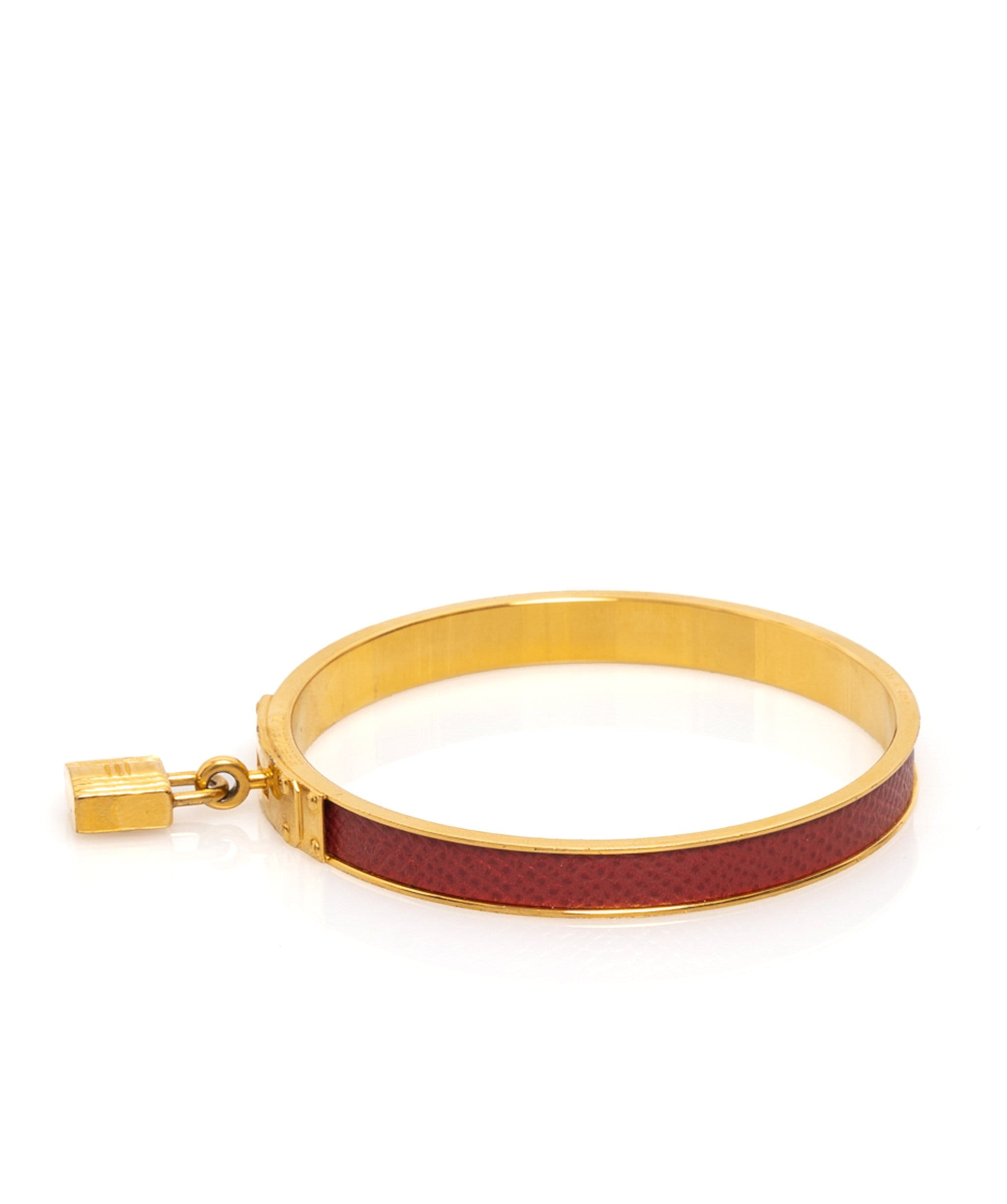 Hermès Hermès Kelly Lock Bangle Red Epsom Leather - AWL1118