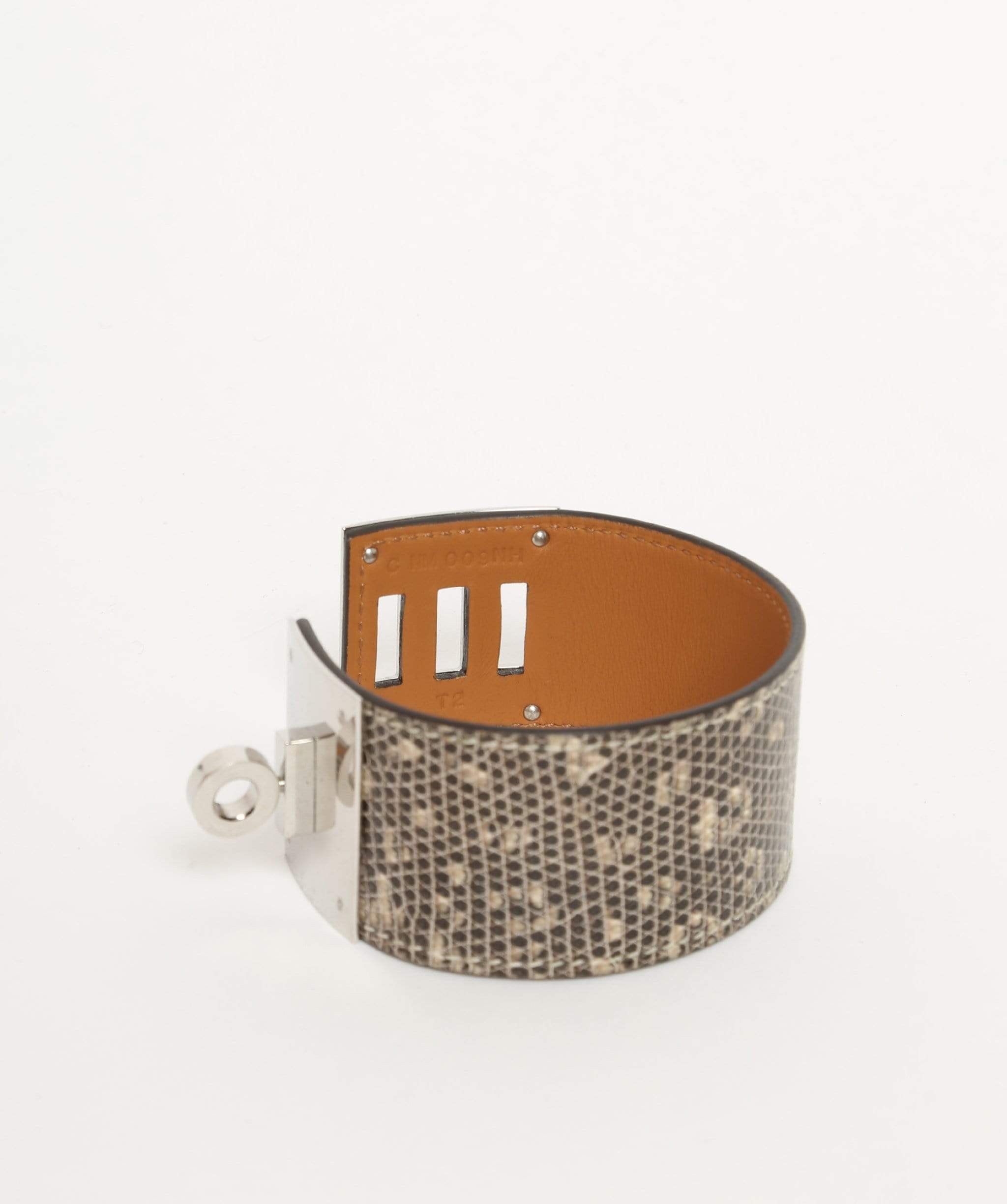 Hermès Hermes Lizard Kelly Dog Bracelet PHW