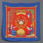 Hermès Hermes Navy Silk Scarf 90 QGA0572NNA710