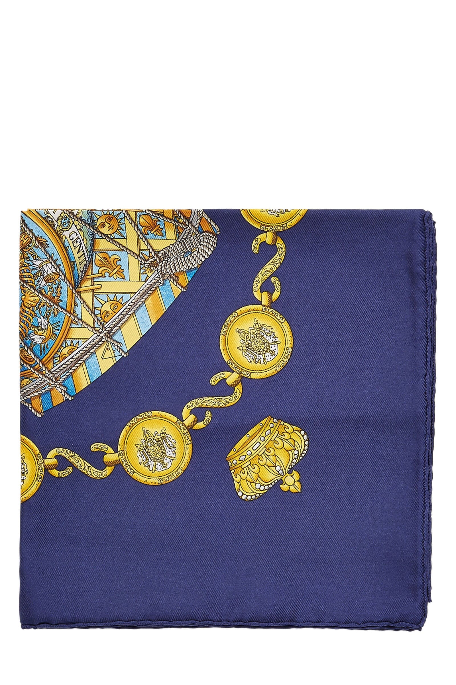 Hermès Hermes Navy Silk Scarf 90 QGA0572NNA732