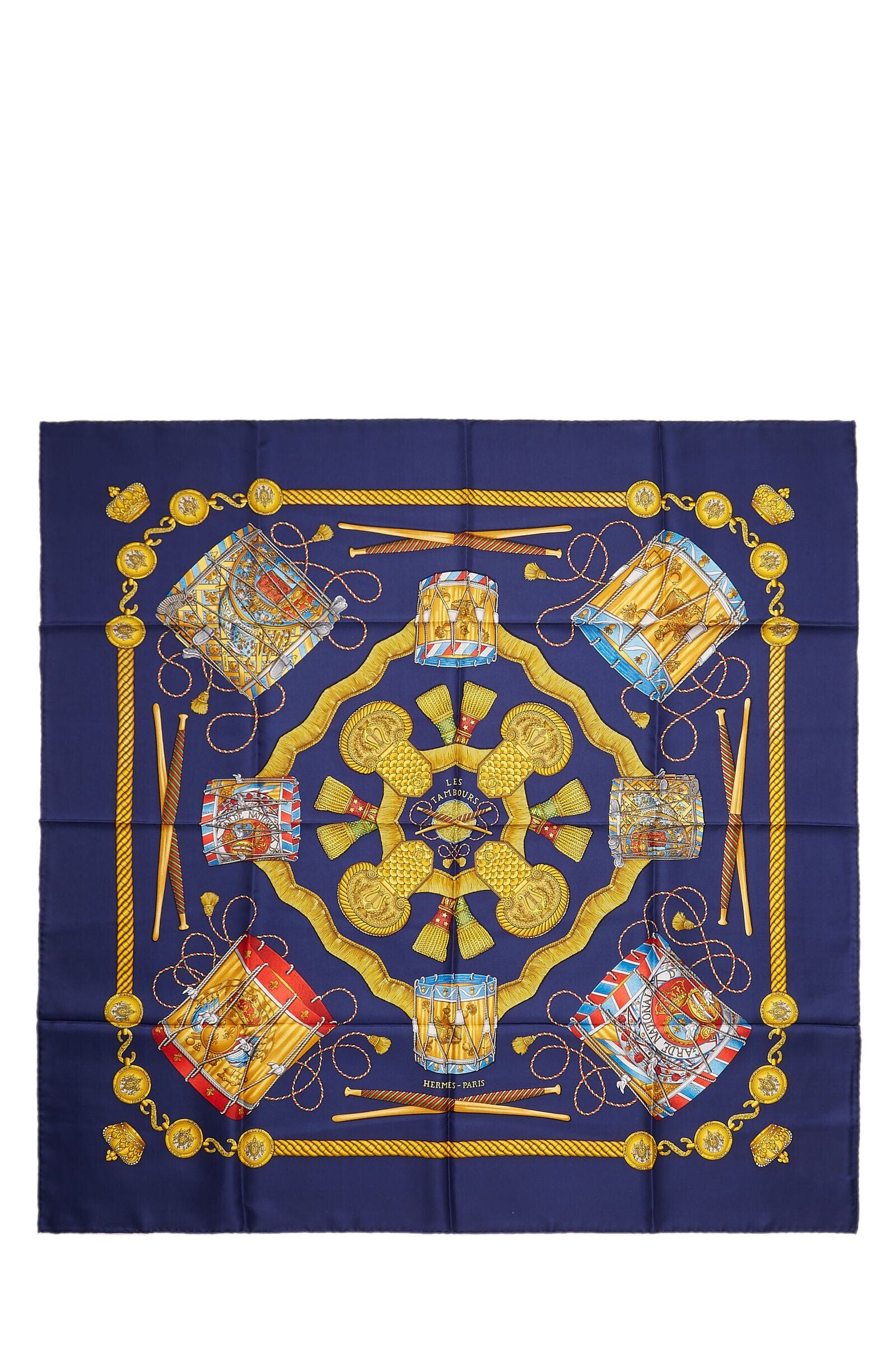 Hermès Hermes Navy Silk Scarf 90 QGA0572NNA732