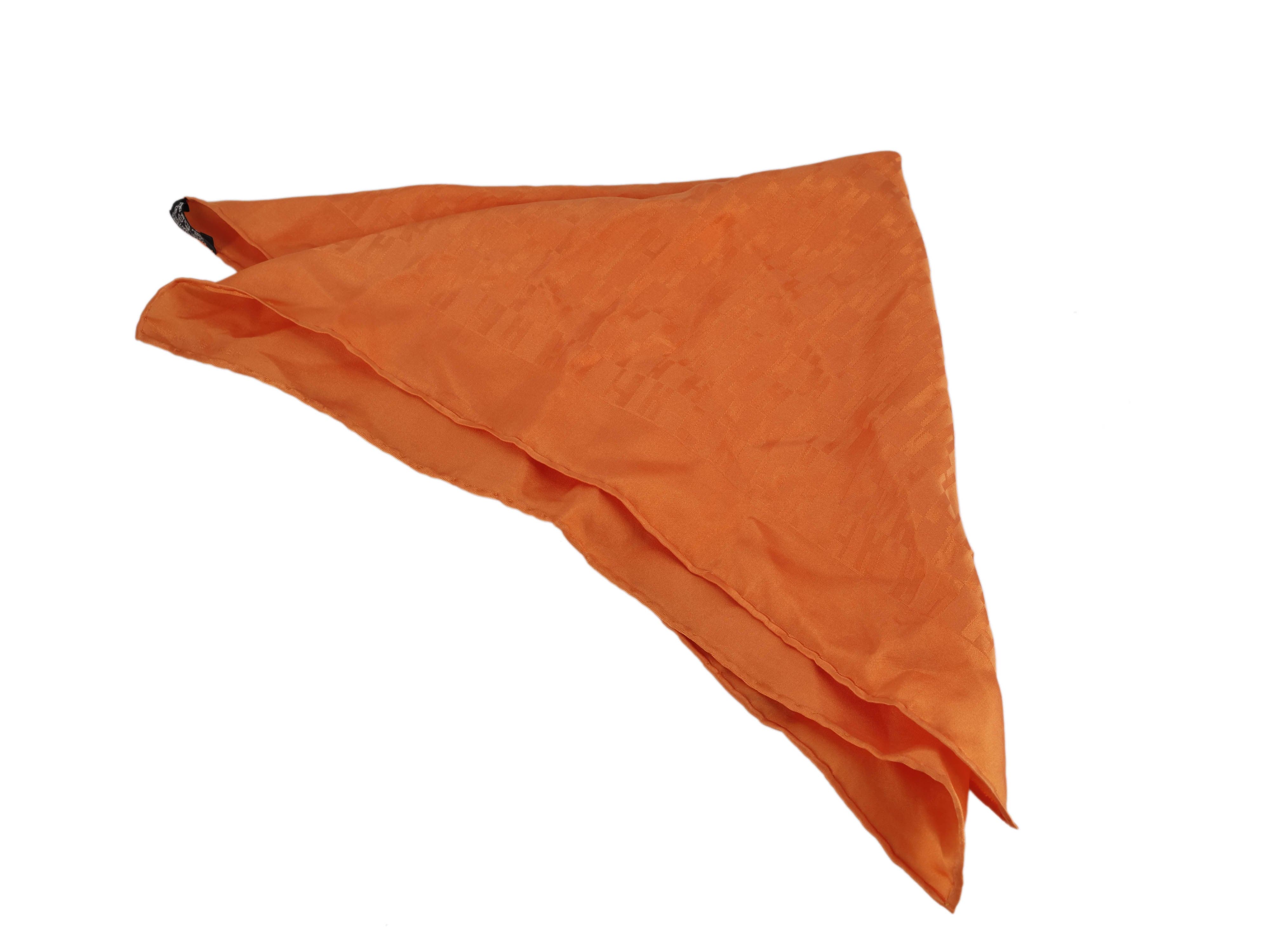 Hermès Hermes Orange Silk Scarf RJL1558