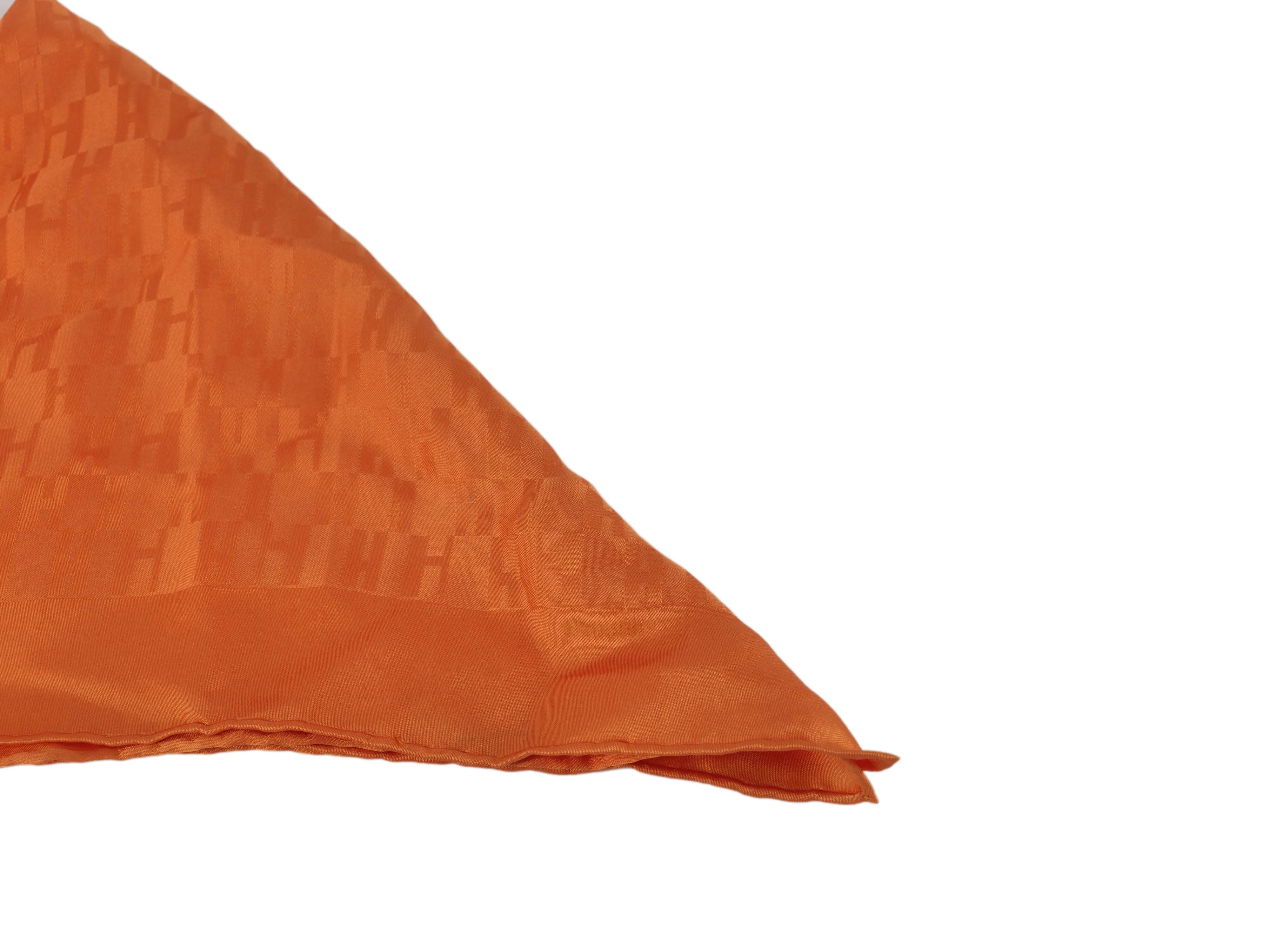 Hermès Hermes Orange Silk Scarf RJL1558