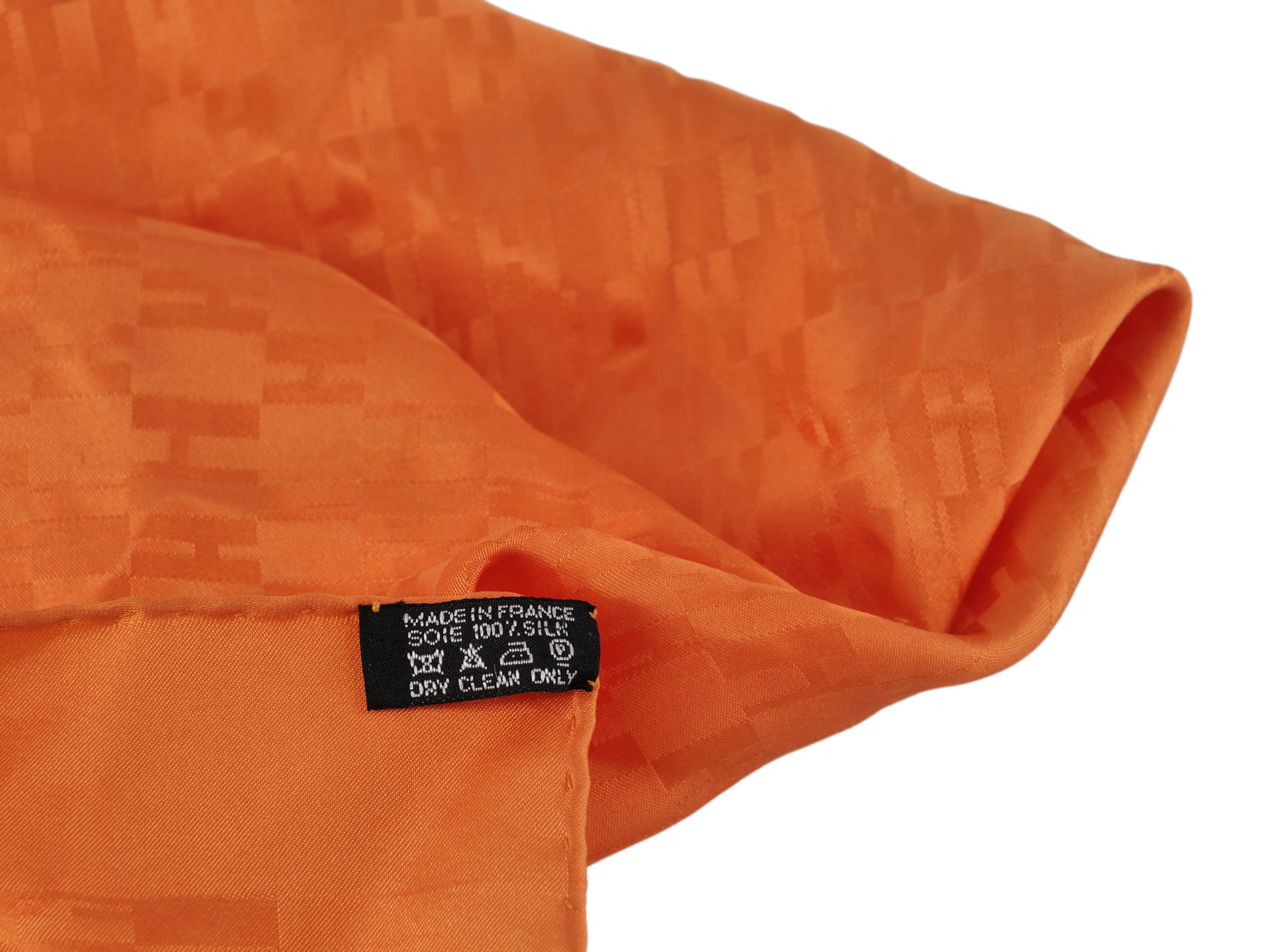 Hermès Hermes Orange Silk Scarf RJL1558