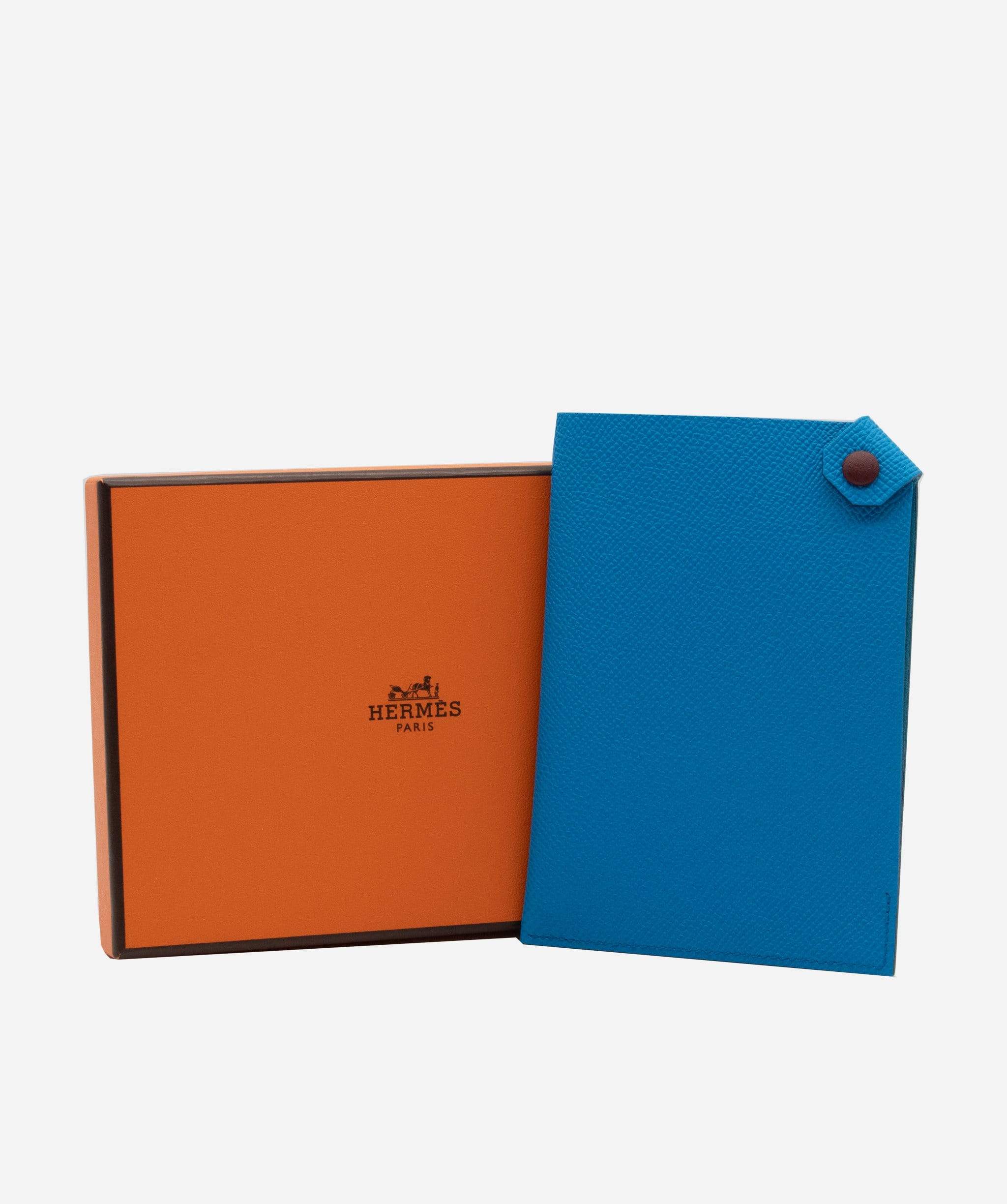 Hermès Hermes Passport Cover Blue Zellige