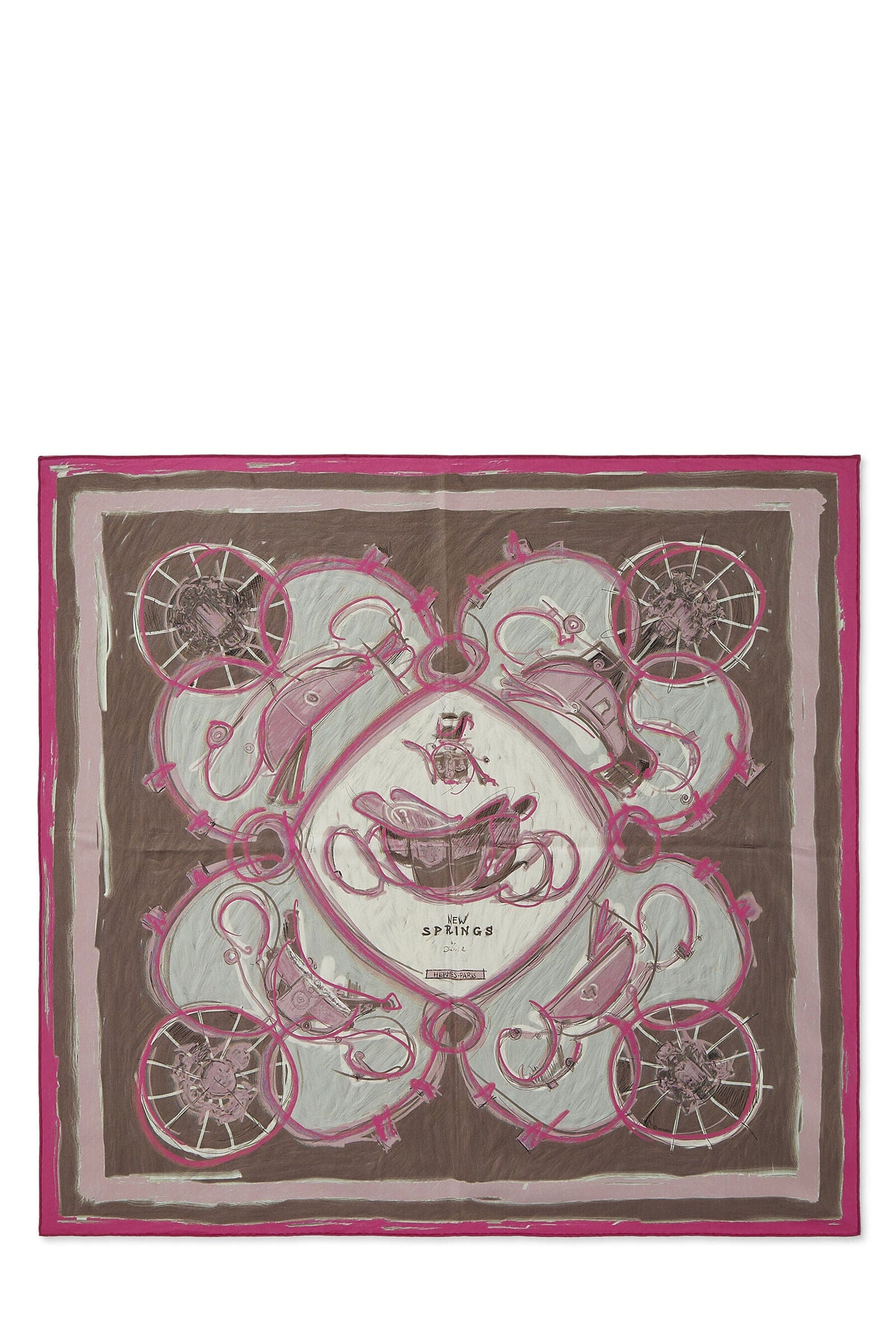 Hermès Hermes Pink Silk Scarf 90 QGA0572NPA516