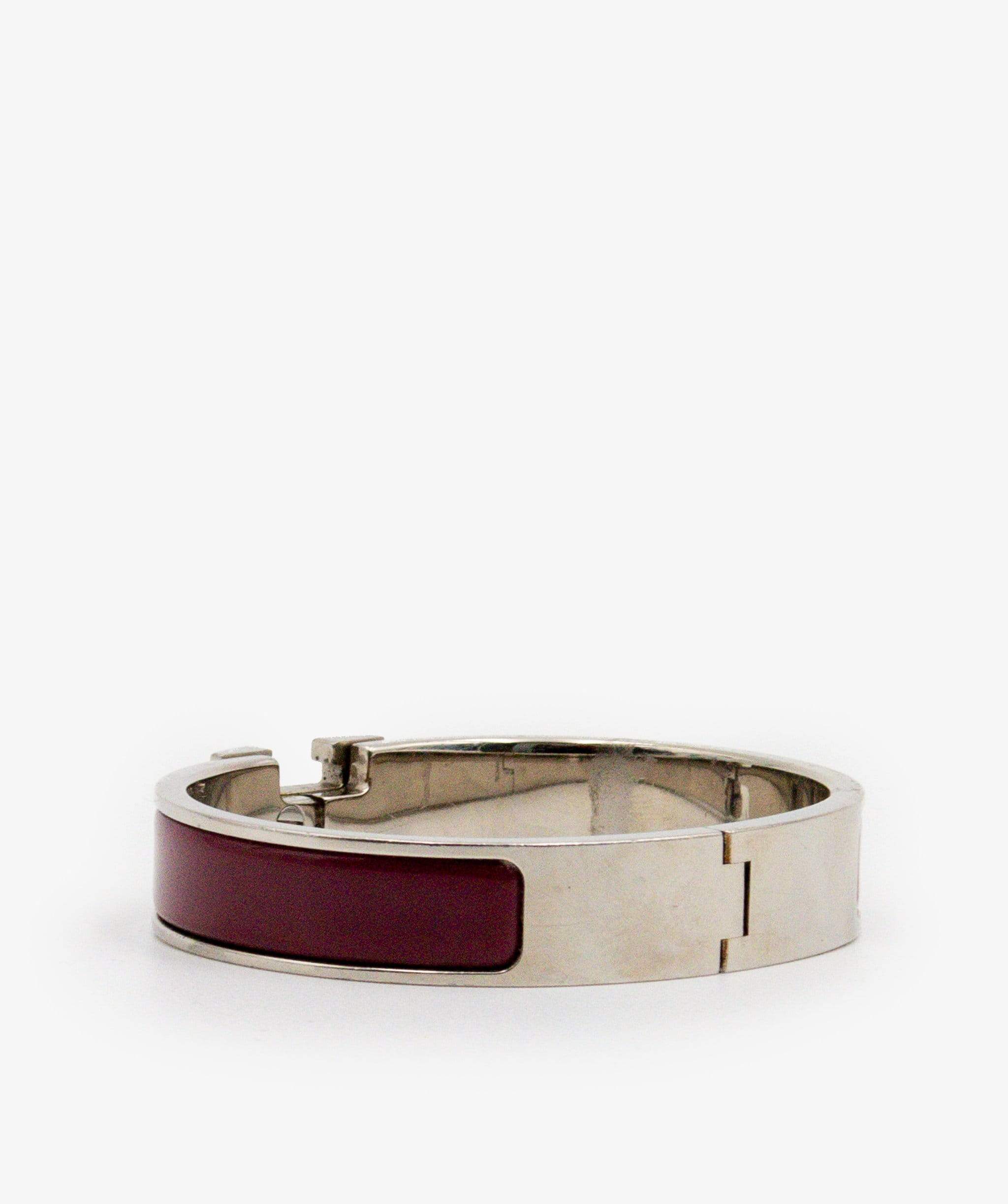 Hermès Hermes Red Clic Clac H Bracelet