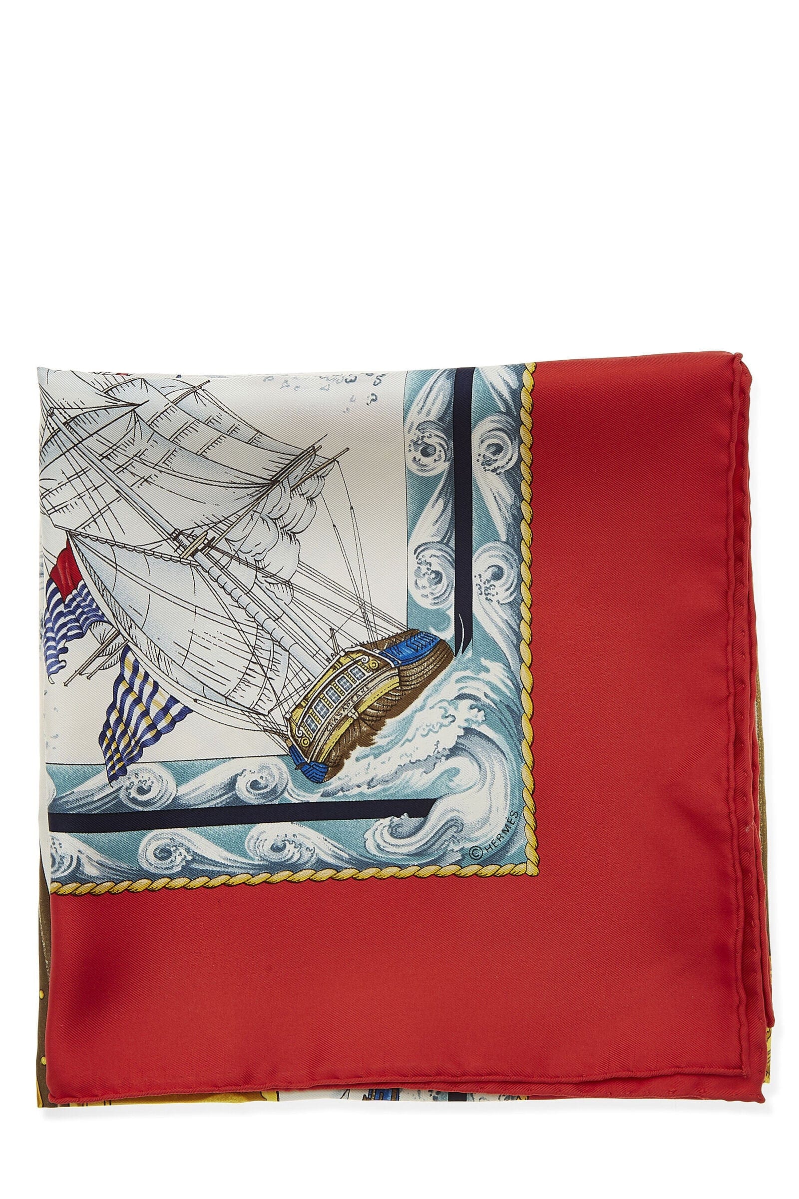 Hermès Hermes Red Silk Scarf 90 QGA0572NRA608