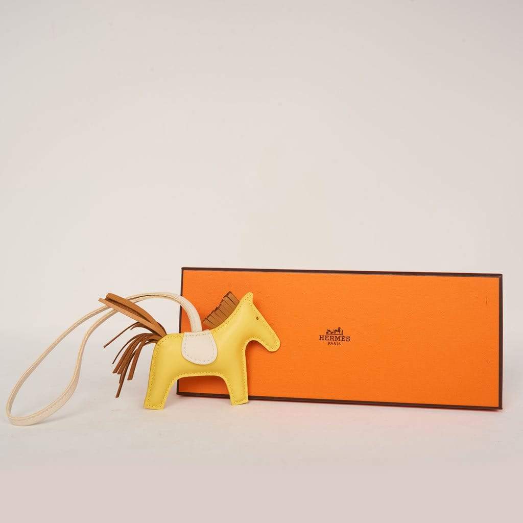 Hermès Hermés rodeo lime/ craie/ sesame bag charm