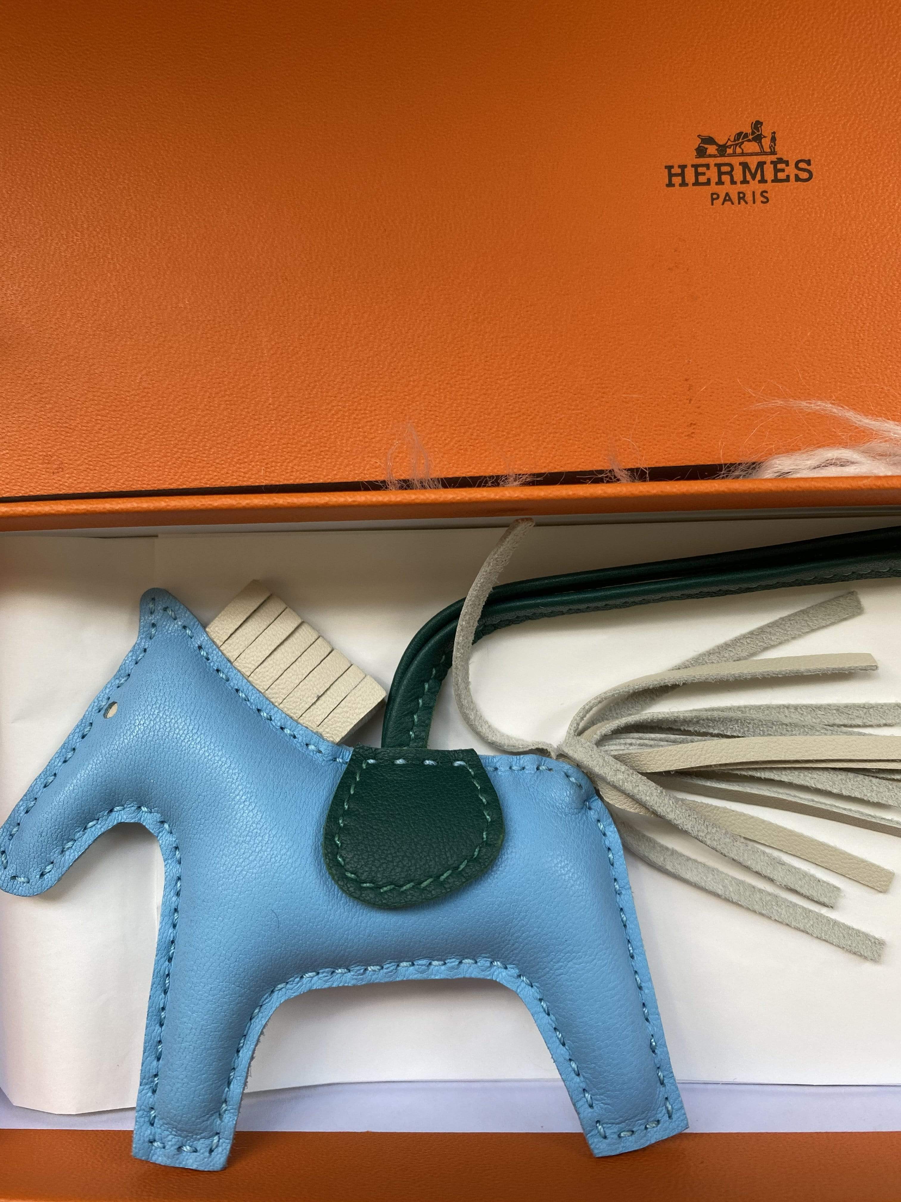 Hermès Hermes Rodeo PM  Celeste, Blanc And Vert Verone