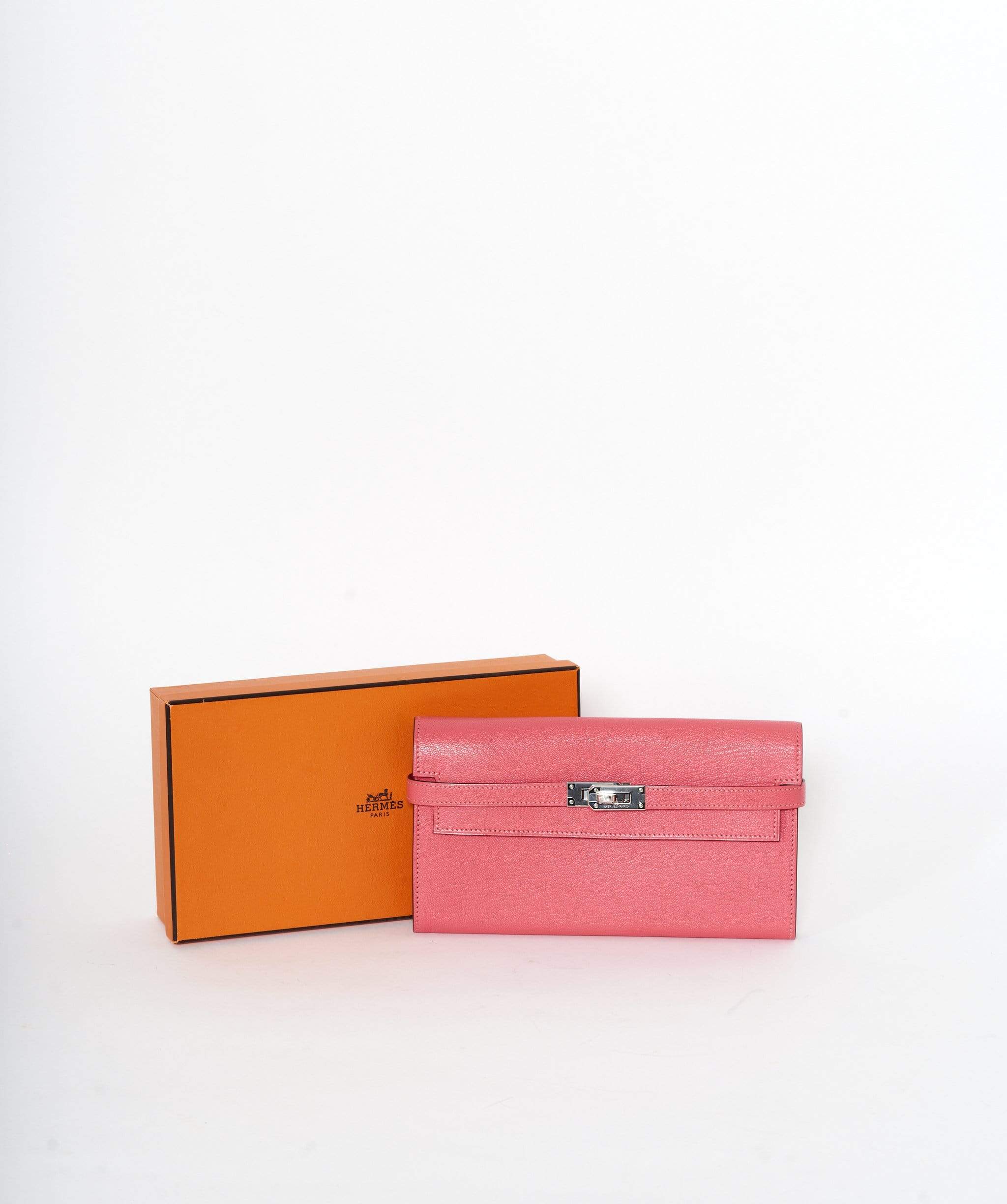 Hermès Hermes Rose lipstick kelly wallet