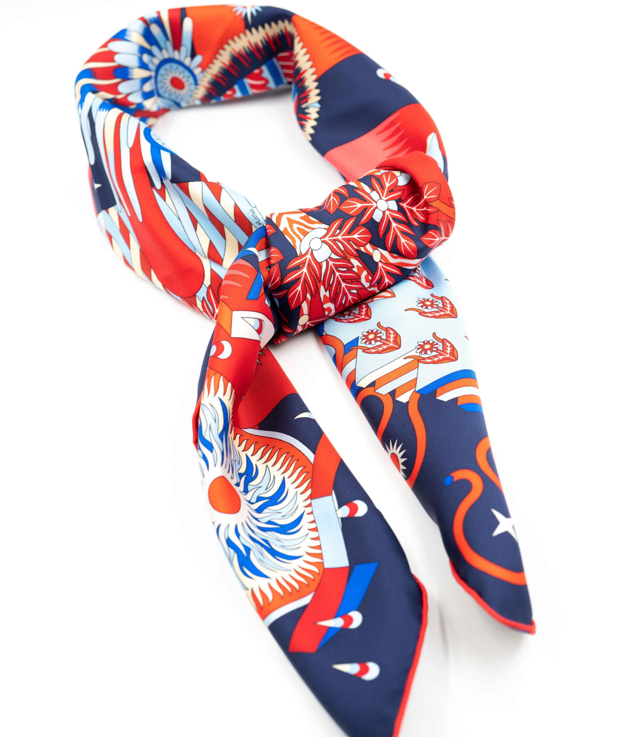 Hermès Hermès Scarf la source de Pegase Blue ASC1337