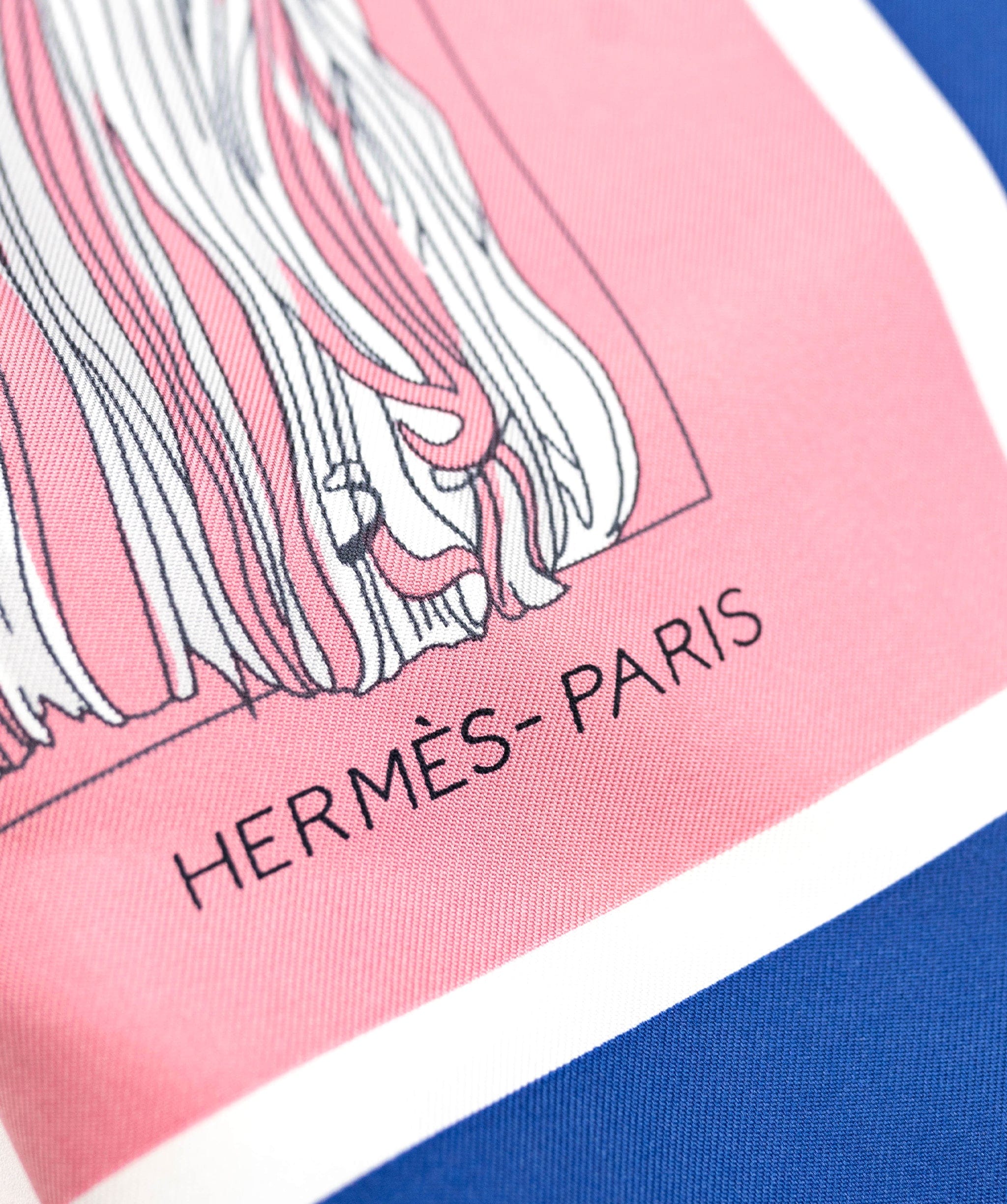 Hermès Hermes scarf pink and blue  ALL0078