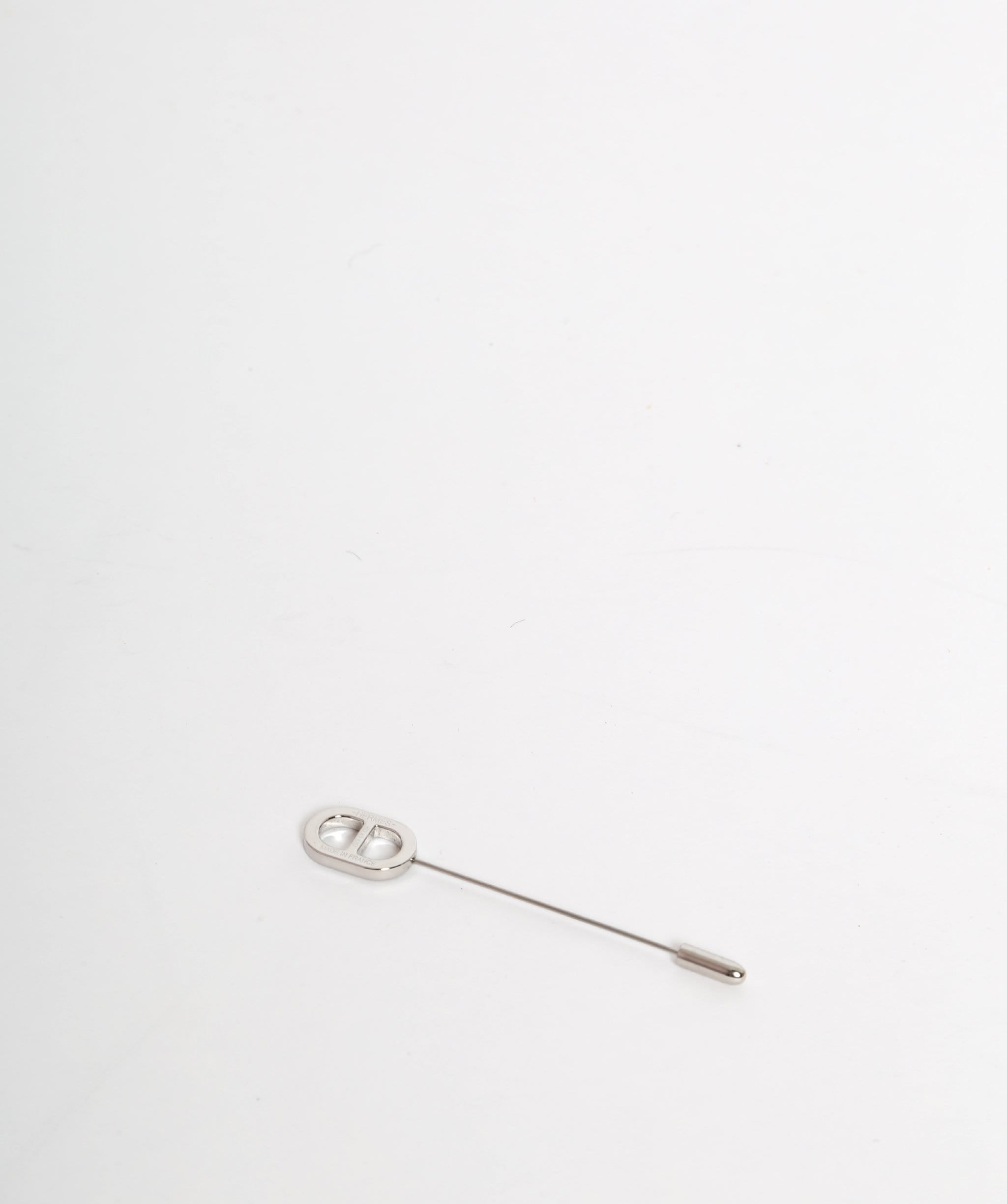 Hermès Hermes Silver Hat pin Chain d'ancre brooch