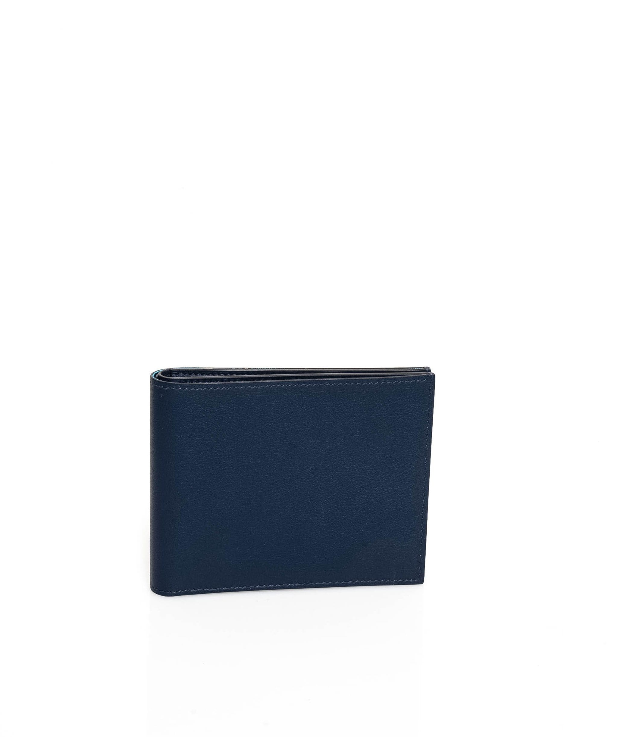 Hermès Hermes swift leather card holder wallet in blue nuit MW1580