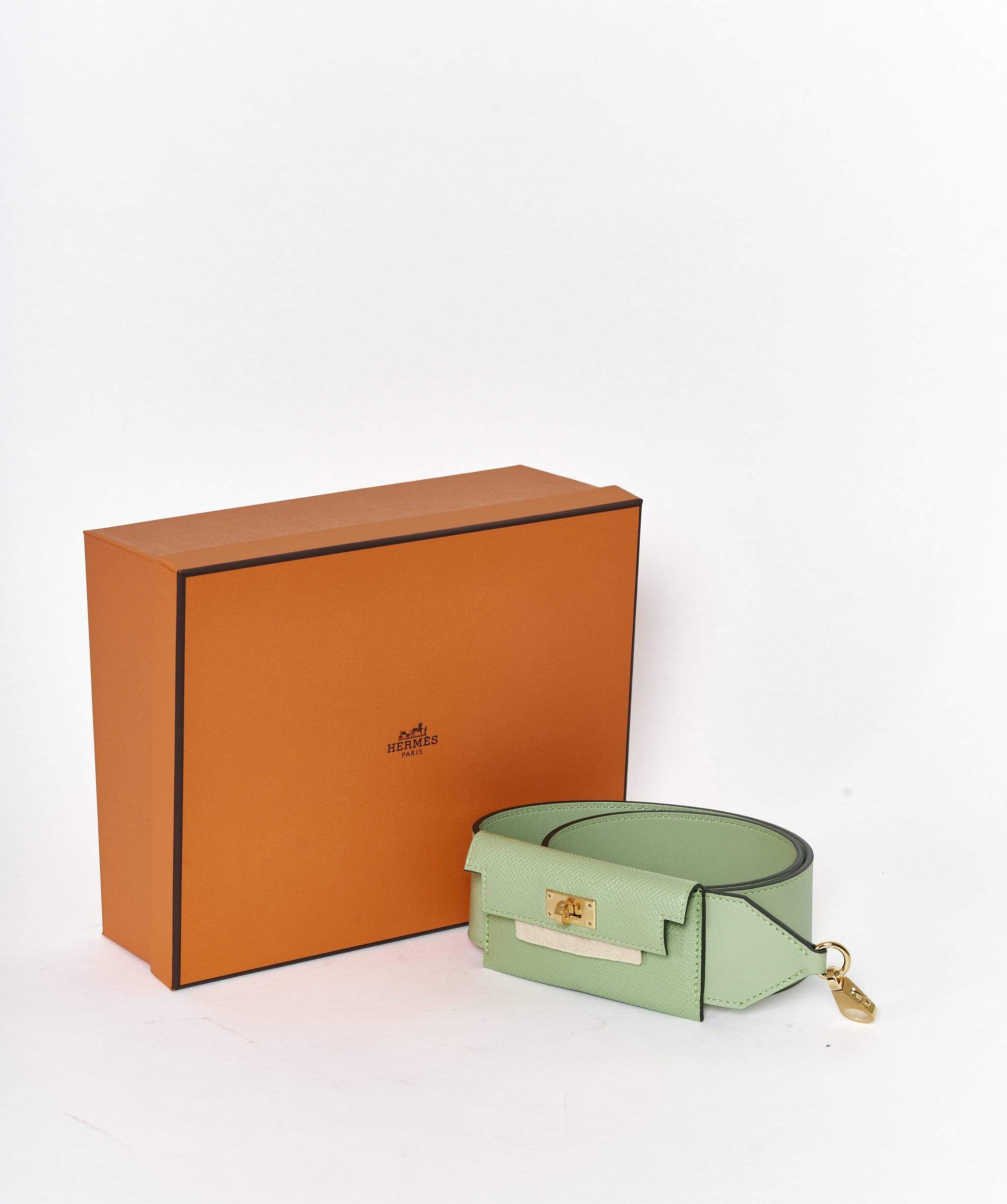 Hermès Hermes Vert criquete kelly pocket strap