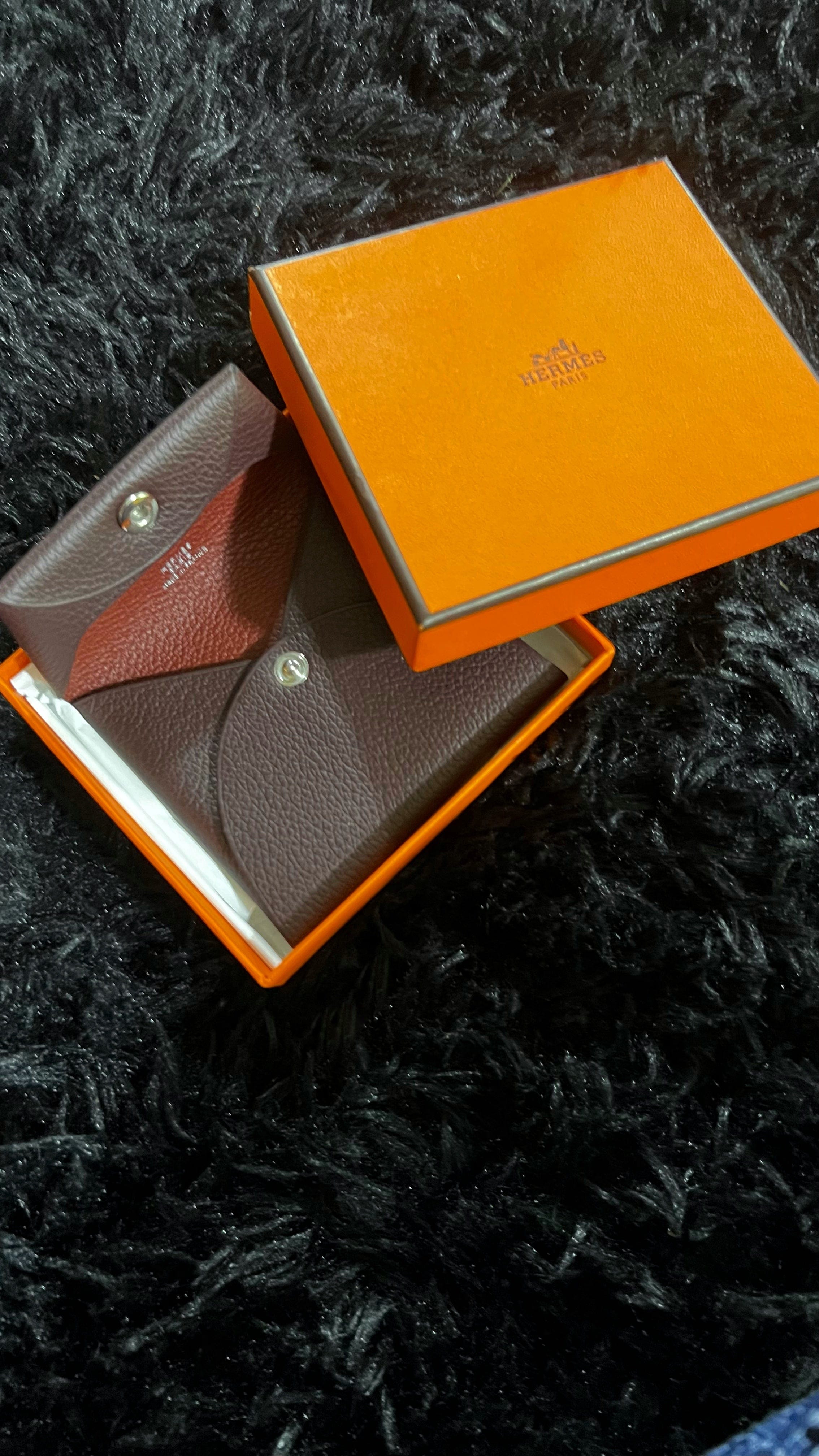 Hermes LOT 30 Bastia Coin Purse in Rouge Sellier Evercolour 7086