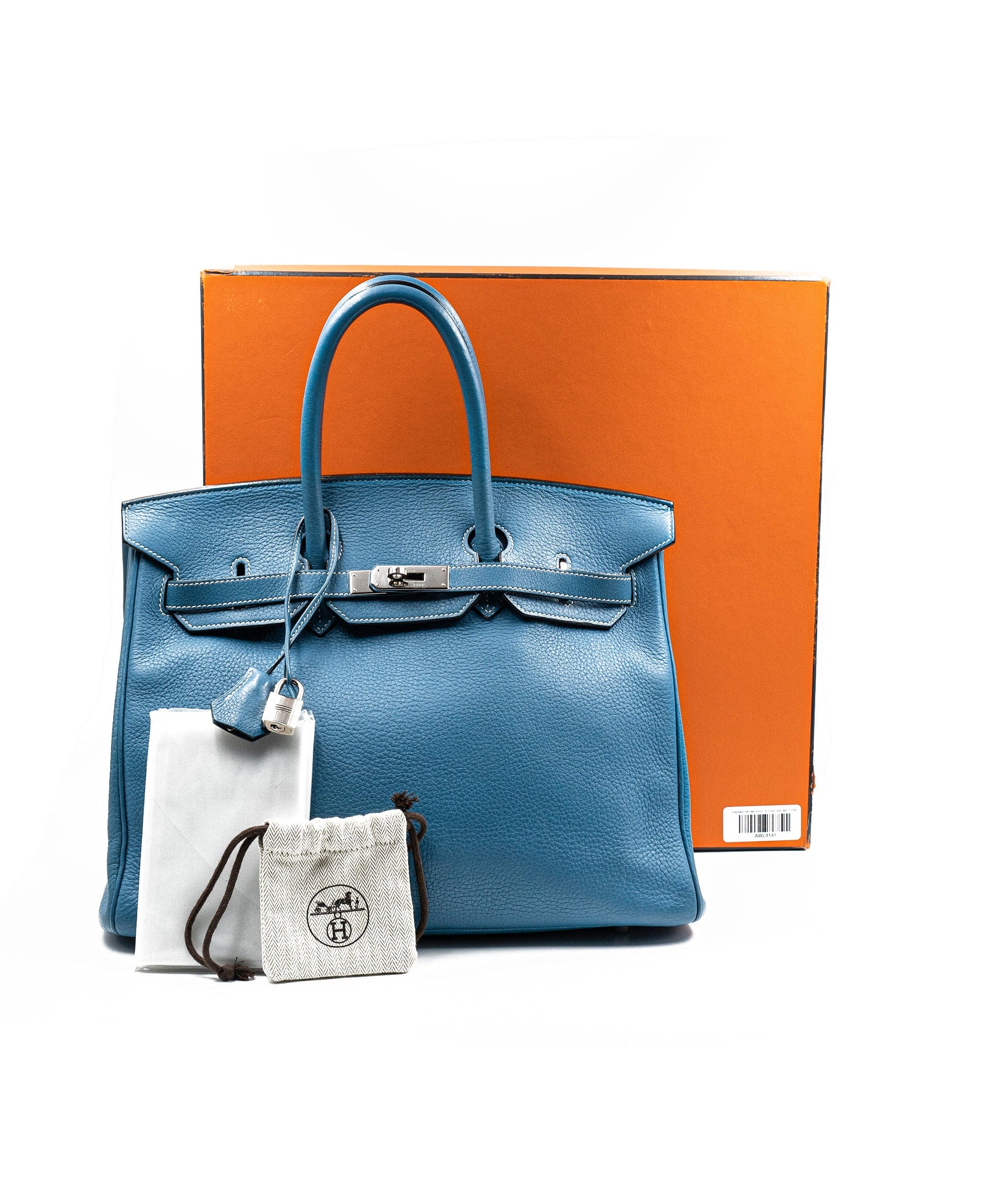 Hermès Preloved Hermes Birkin 35 Blue Jean with PHW - AWL4141