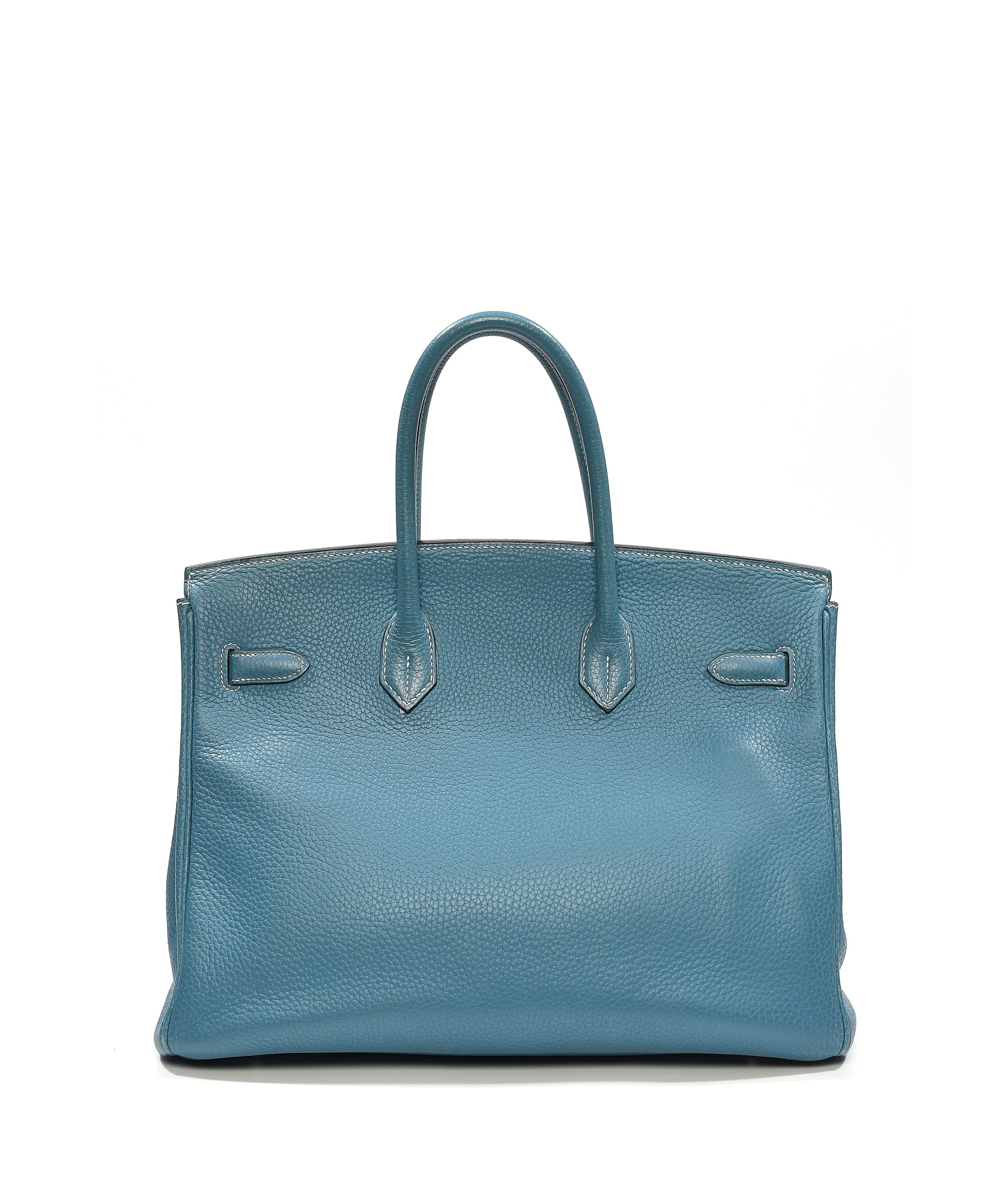 Hermès Birkin 35 Blue Jean Clemence PHW #J SKL1094