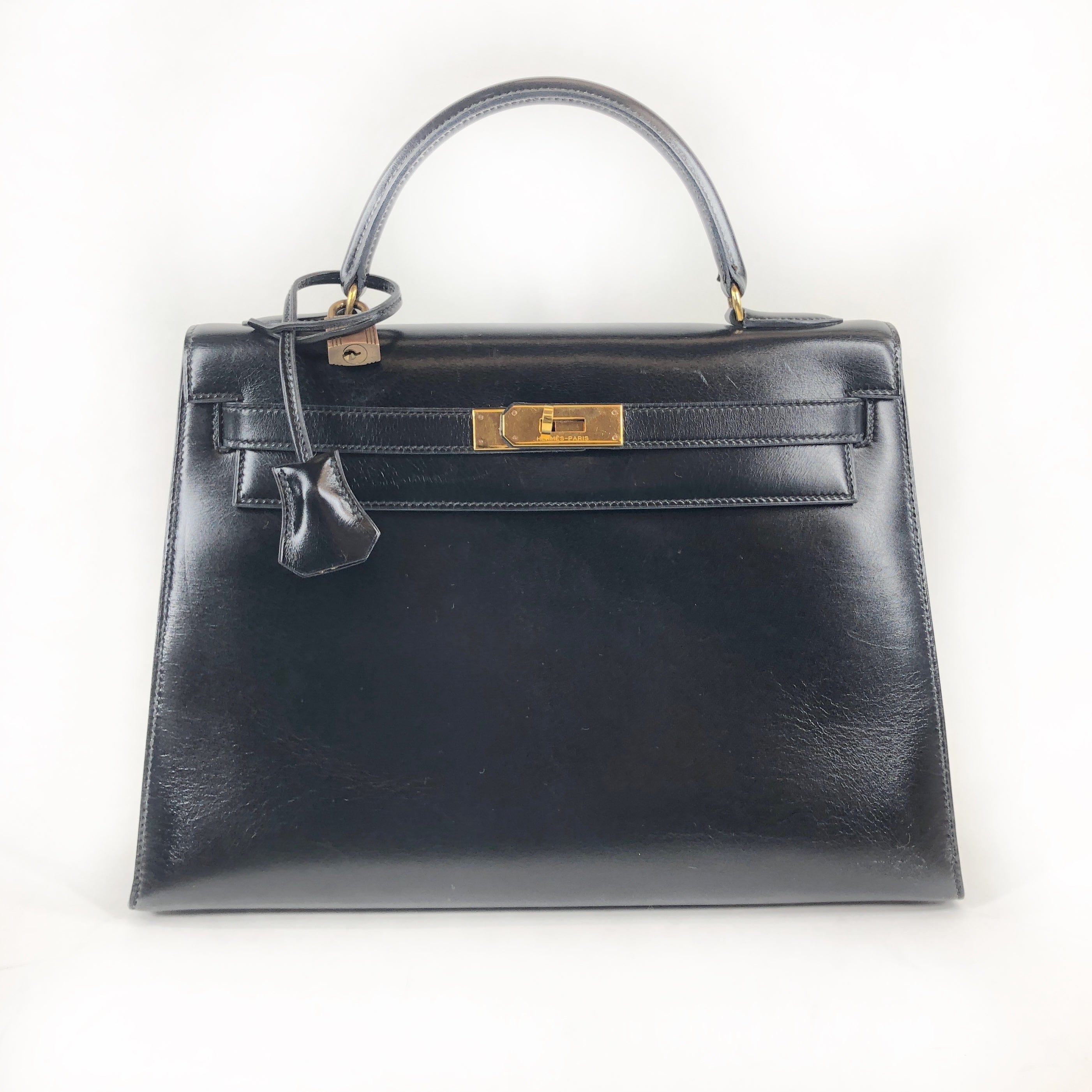 Hermès Helmes Kelly 32 Black Calf O 20 Handbag With Stamp... PXL1360